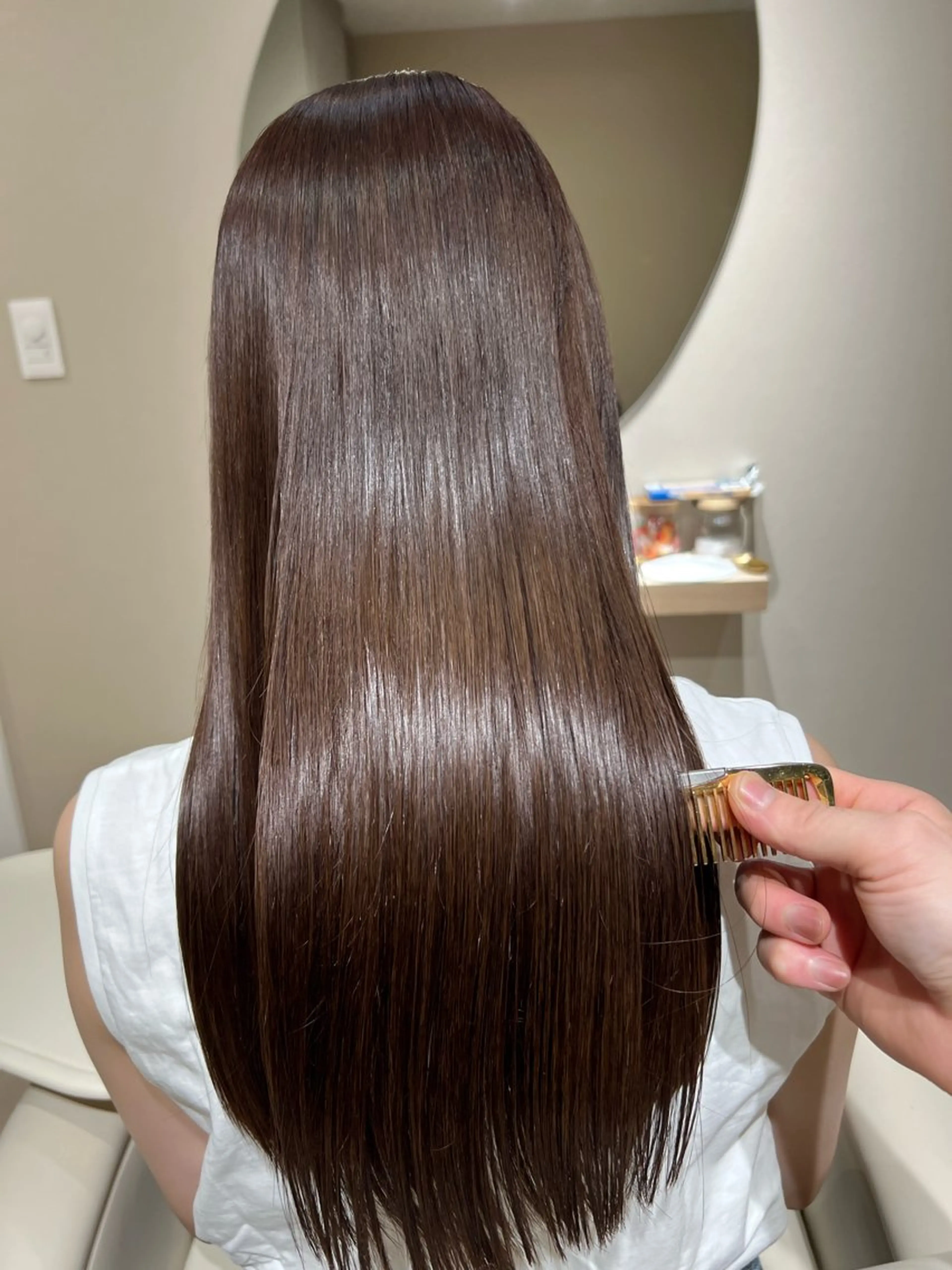 セミロング カラー 縮毛矯正 Ranri(ランリ) 名駅/名古屋のヘアスタイル