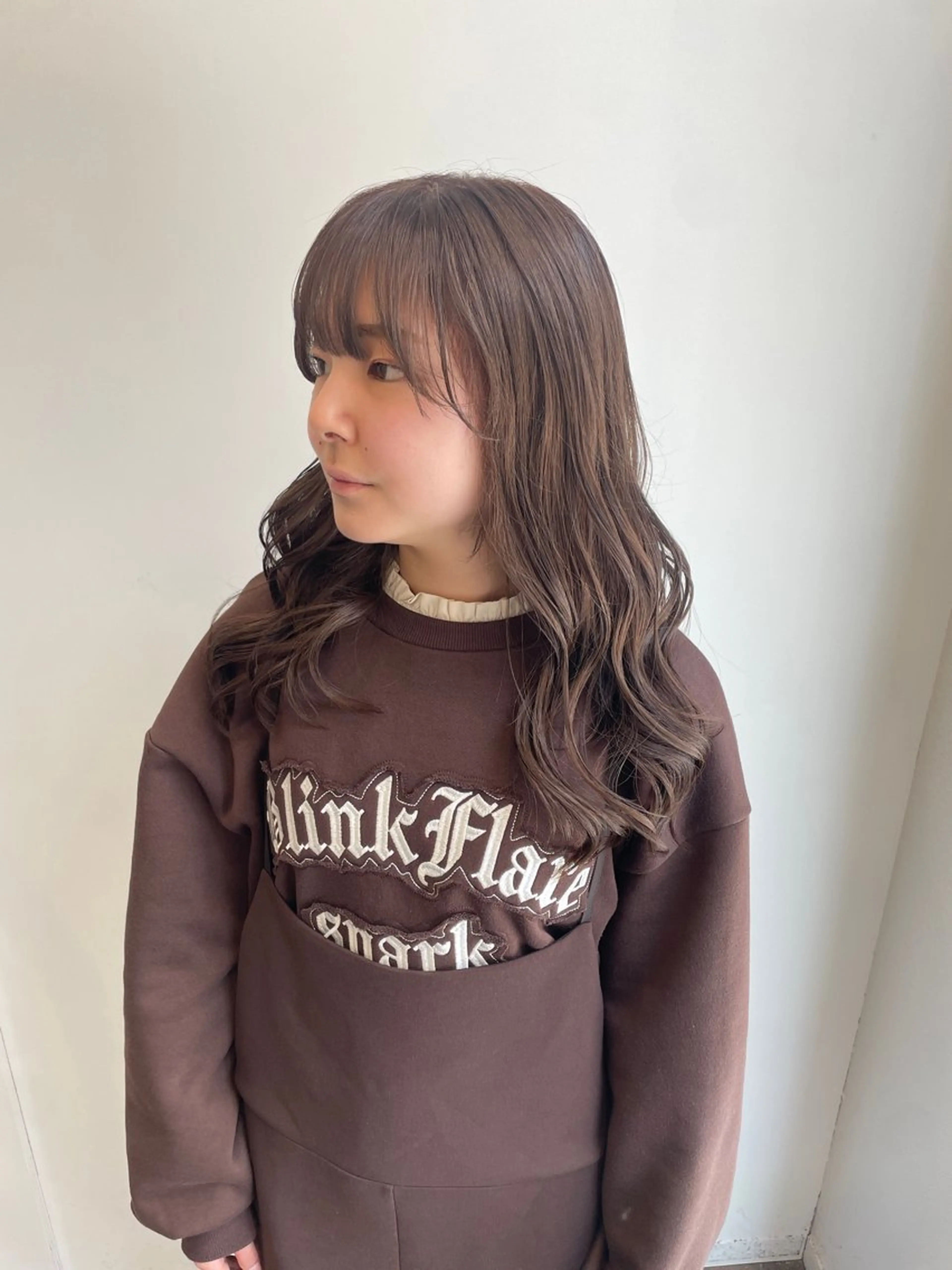 ロング カラー ベージュカラー ナチュラルカラー 児玉優香のヘアスタイル