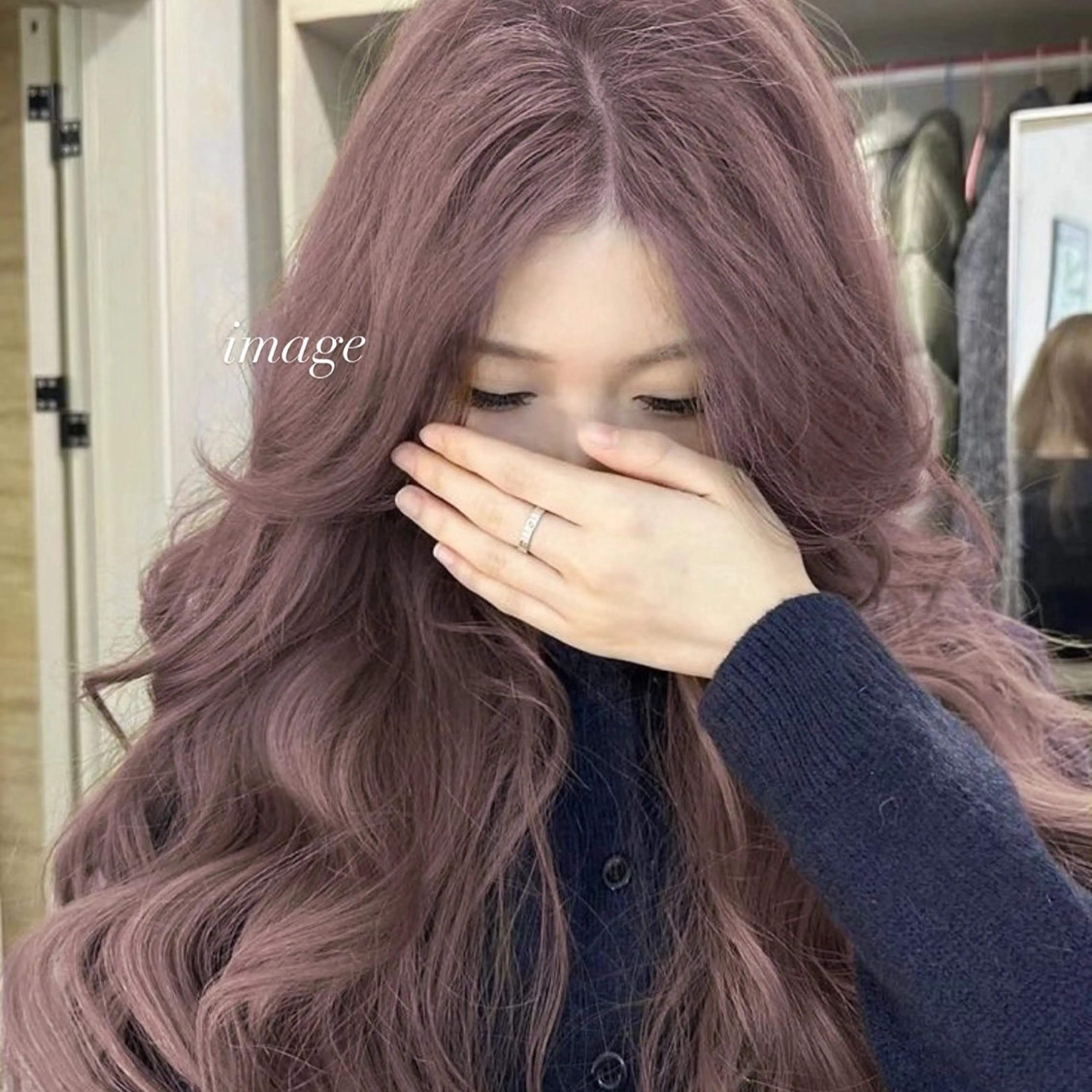 ロング ヘアカラー トリートメント 淡色ラベンダー♡ ニーナ🎀🦙のヘアスタイル