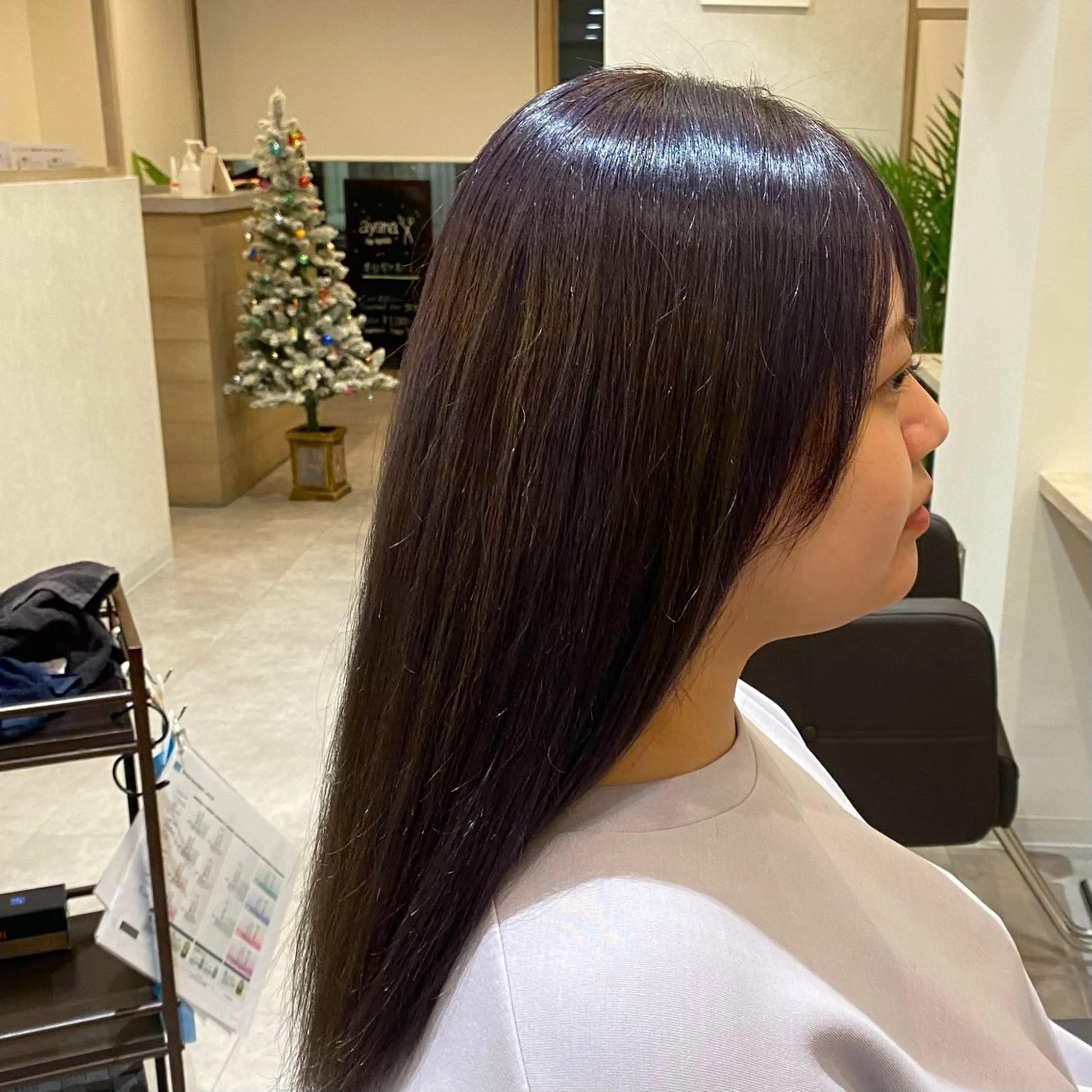 ロング カラー ブリーチ ラベンダーカラー yuzuki Agu臼井のヘアスタイル