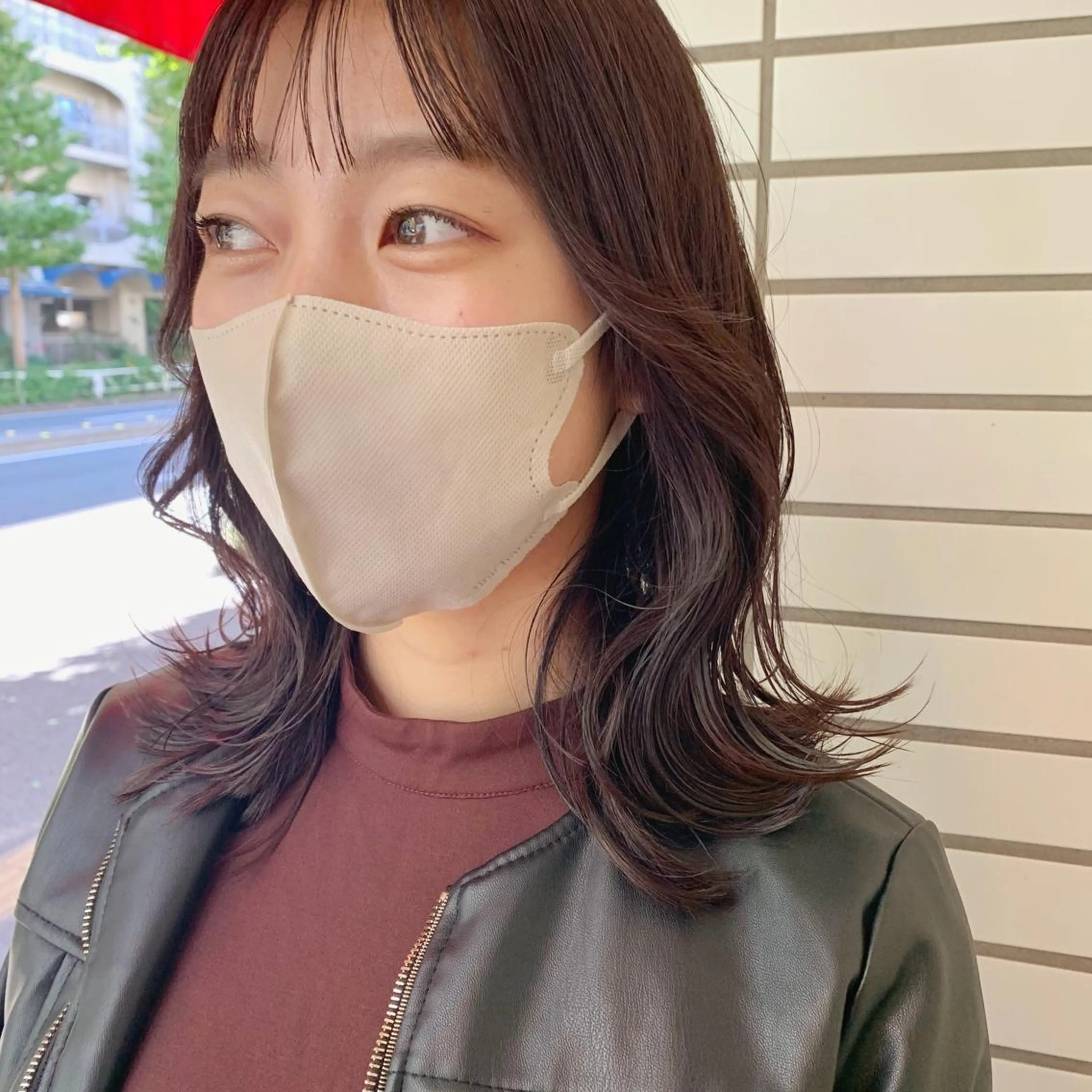 セミロング カラー 縮毛矯正 似合わせカットカラー ♡佐藤捺美のヘアスタイル