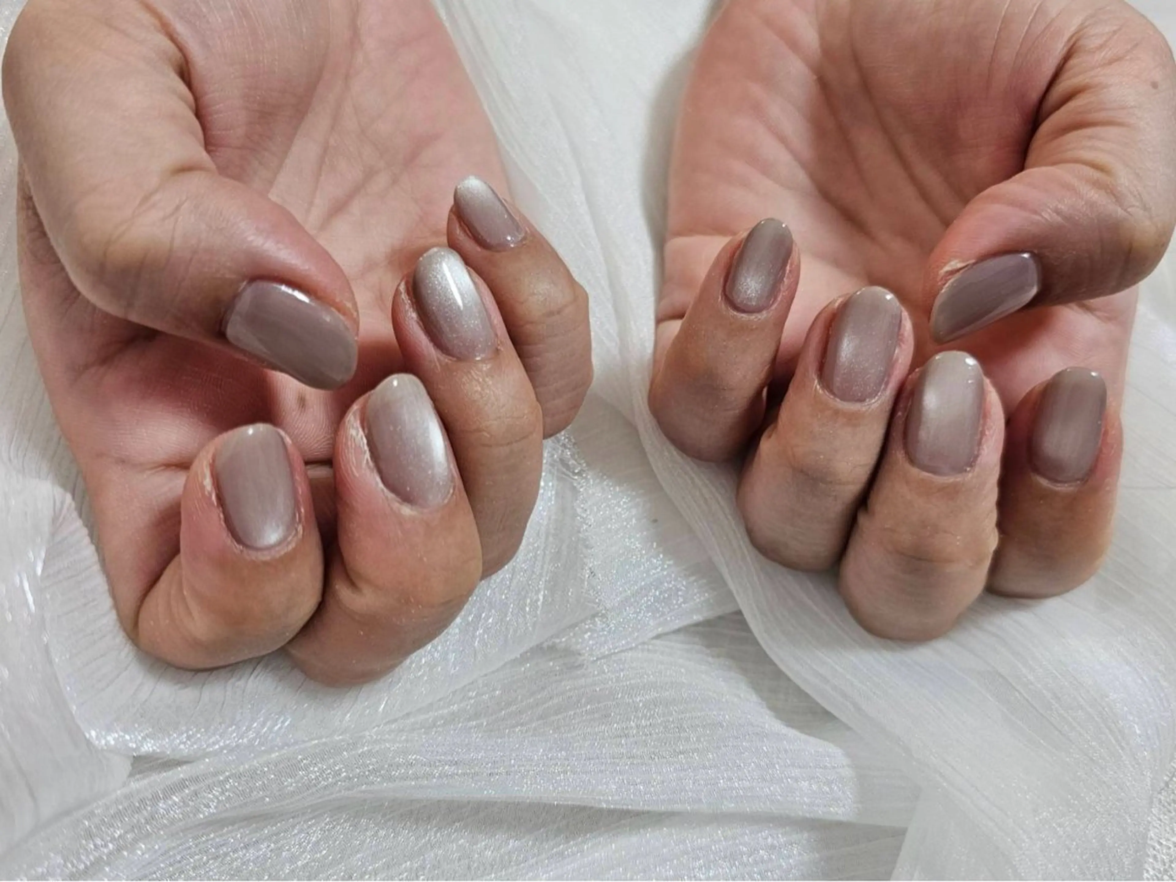 ネイル オーロラネイル フットネイル フレンチネイル ジェルネイル ハート ハンドネイル mogunail &blowのネイルデザイン