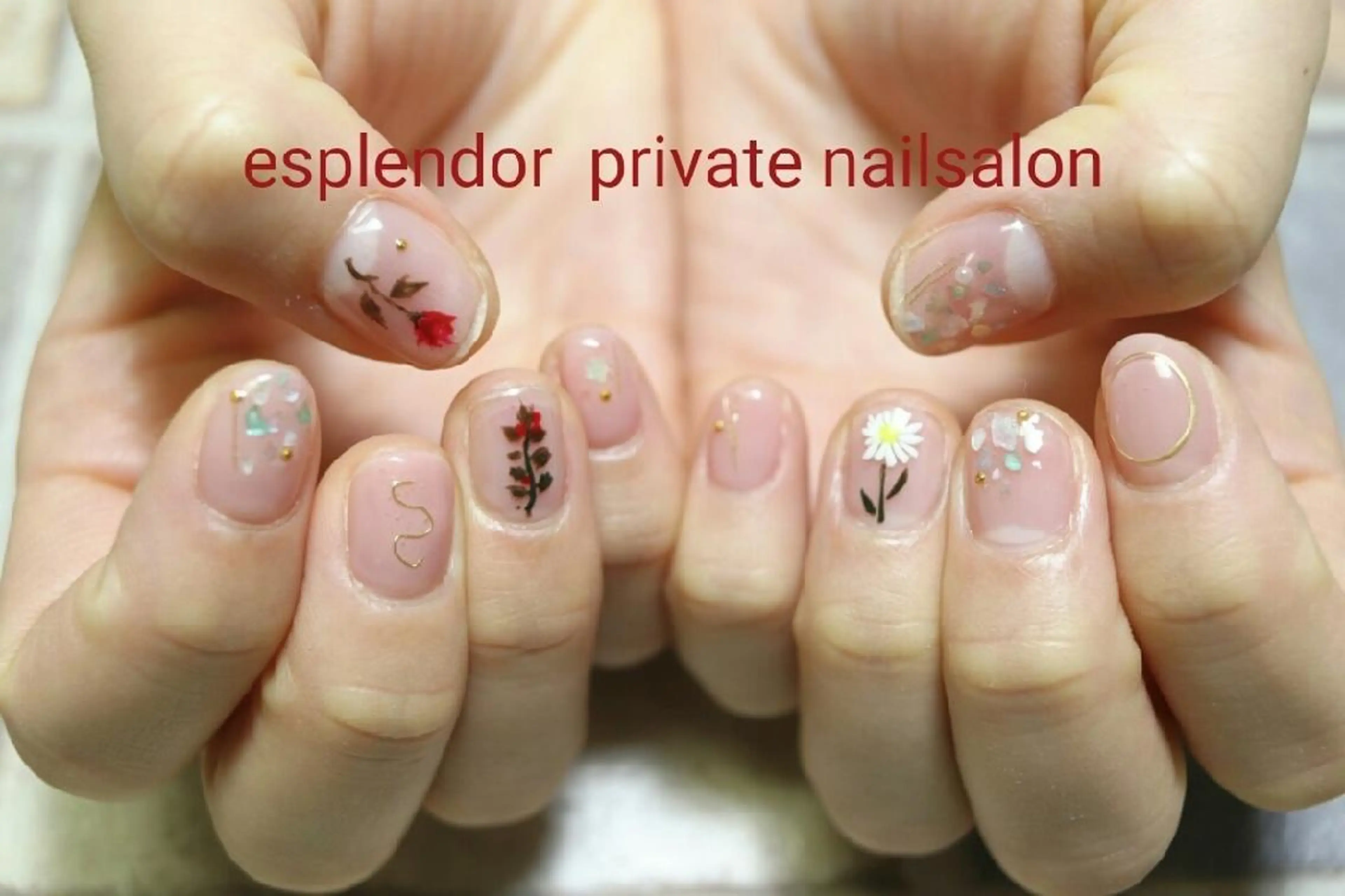 ネイル クリアネイル esplendor  小野寺のネイルデザイン