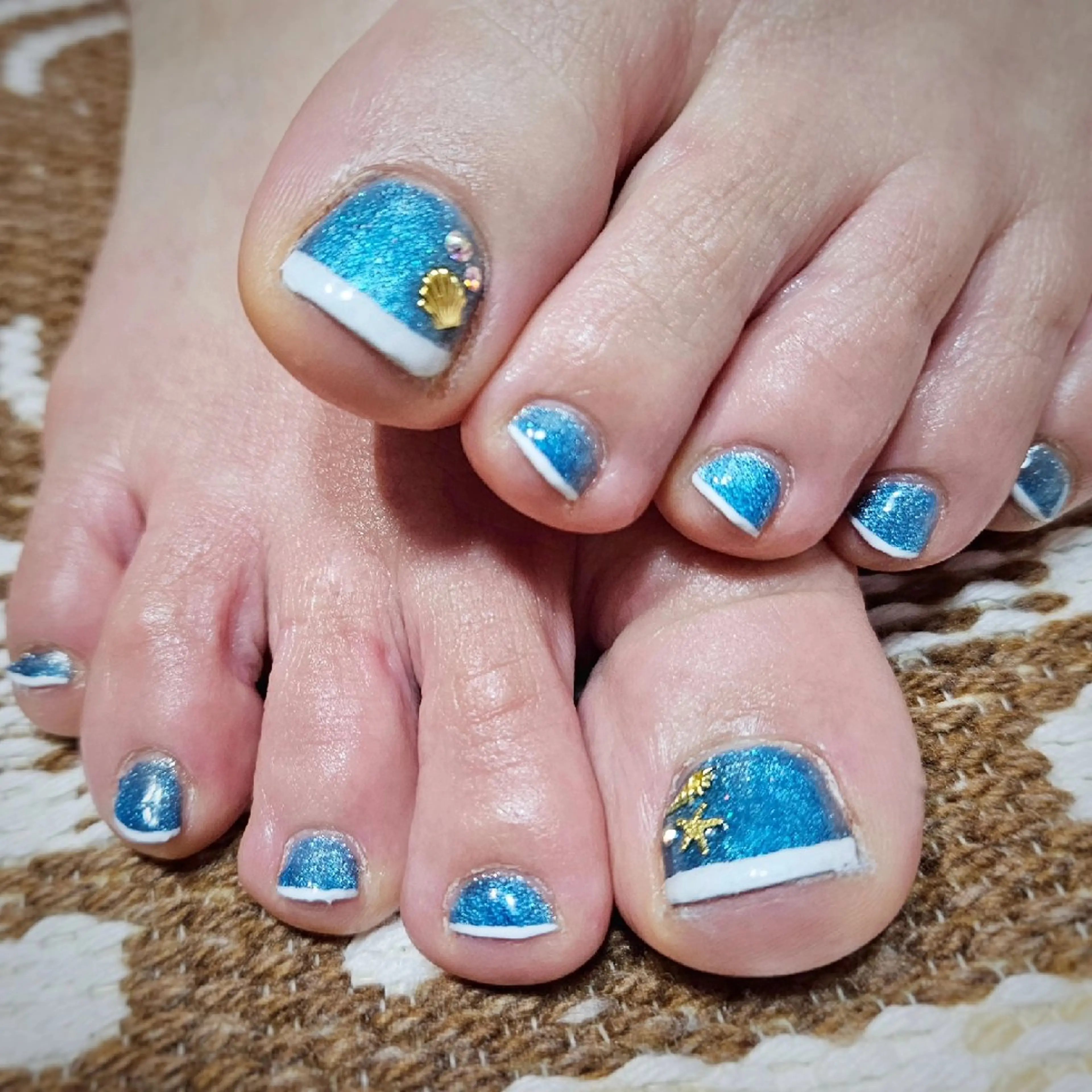 ネイル フットネイル フレンチネイル ジェルネイル シンプルネイル フットネイル Y. Saoriのネイルデザイン