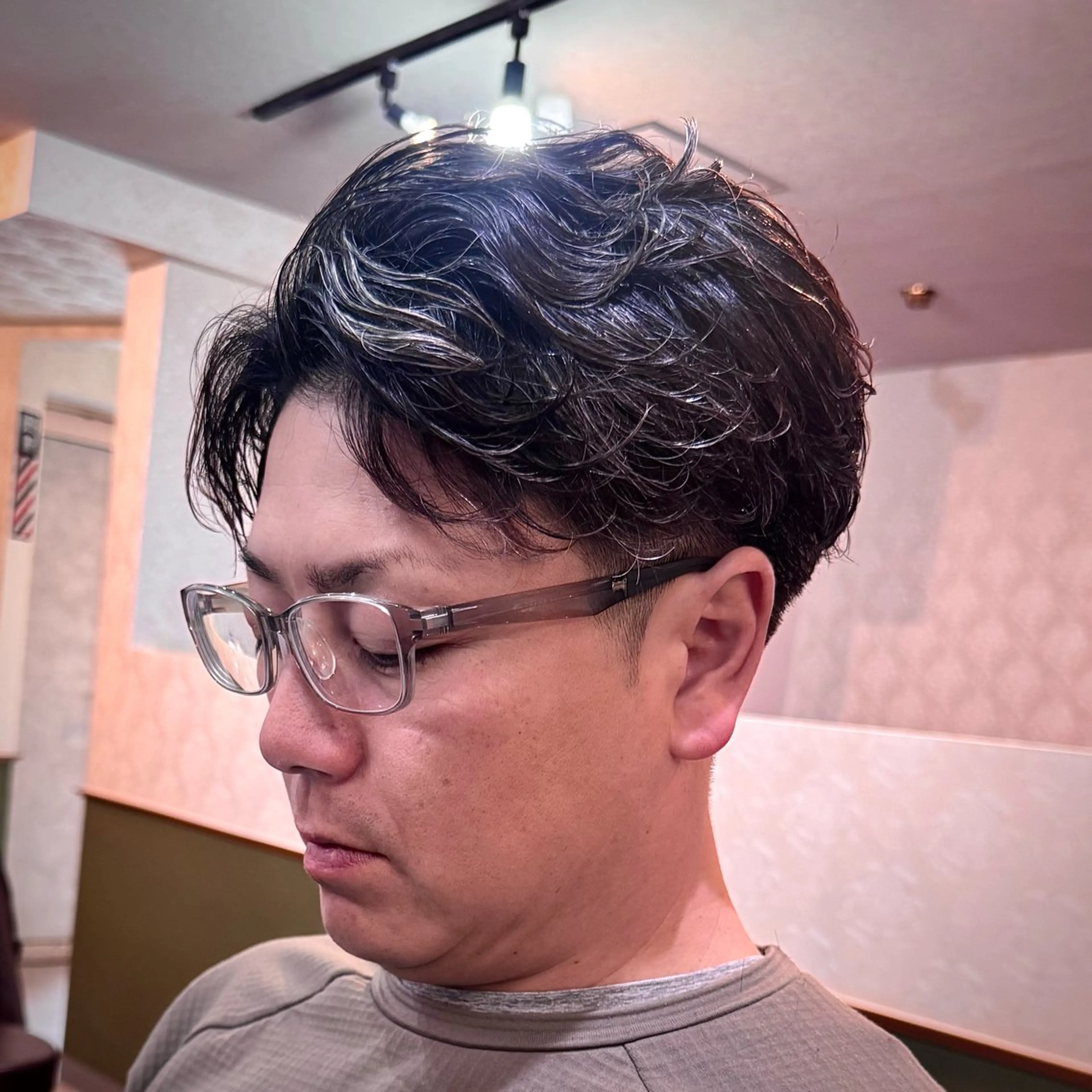 ショート パーマ メンズ フェザーパーマ メンズパーマ カット パーマ GLADMAN'S CUT CLUB 立川所属・立川メンズカット/ メンズパーマ💈三上のヘアスタイル