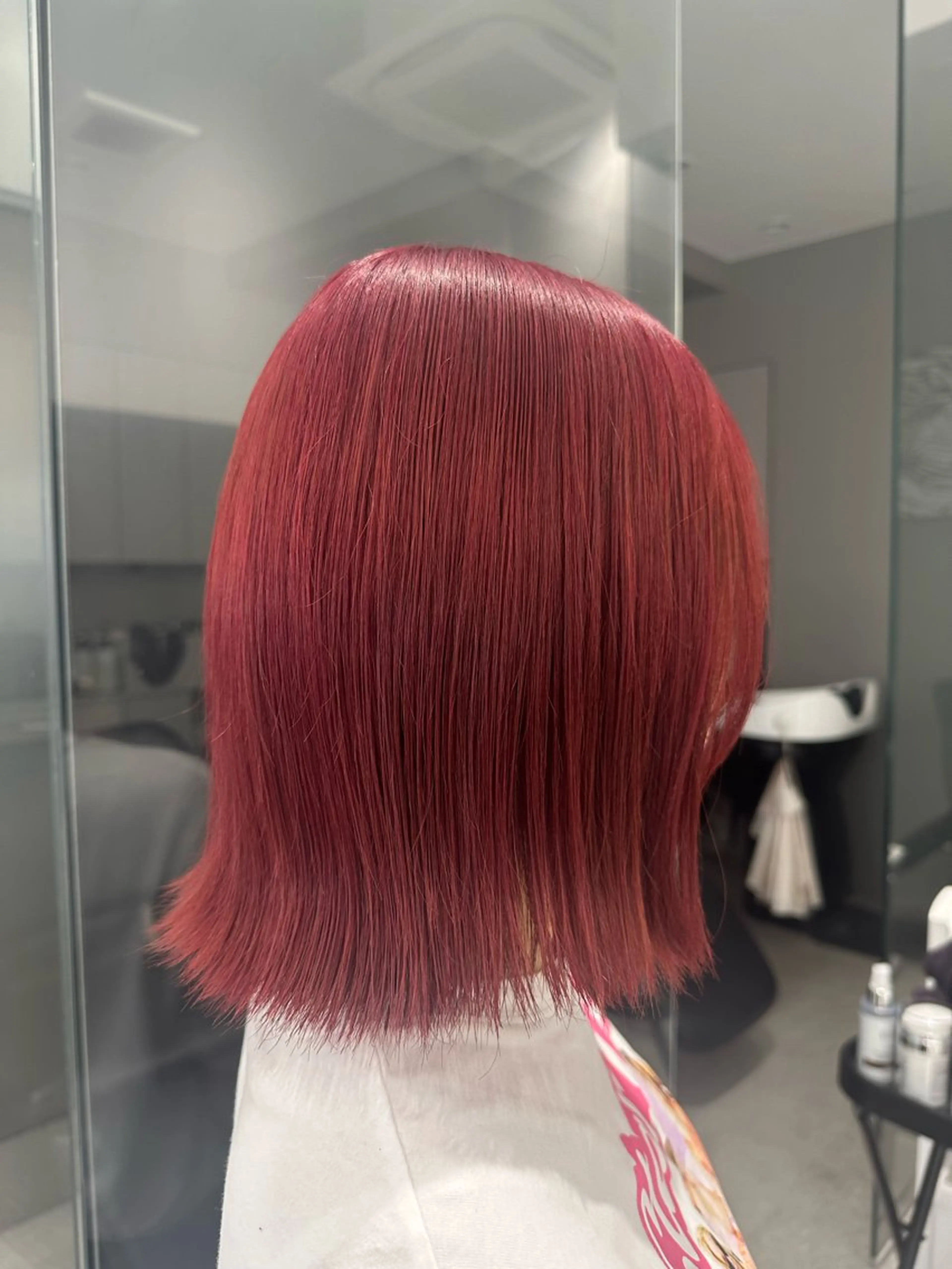 カラー レッドカラー ヘアカラー AIKA🤍 カットモデル募集🫧のヘアスタイル