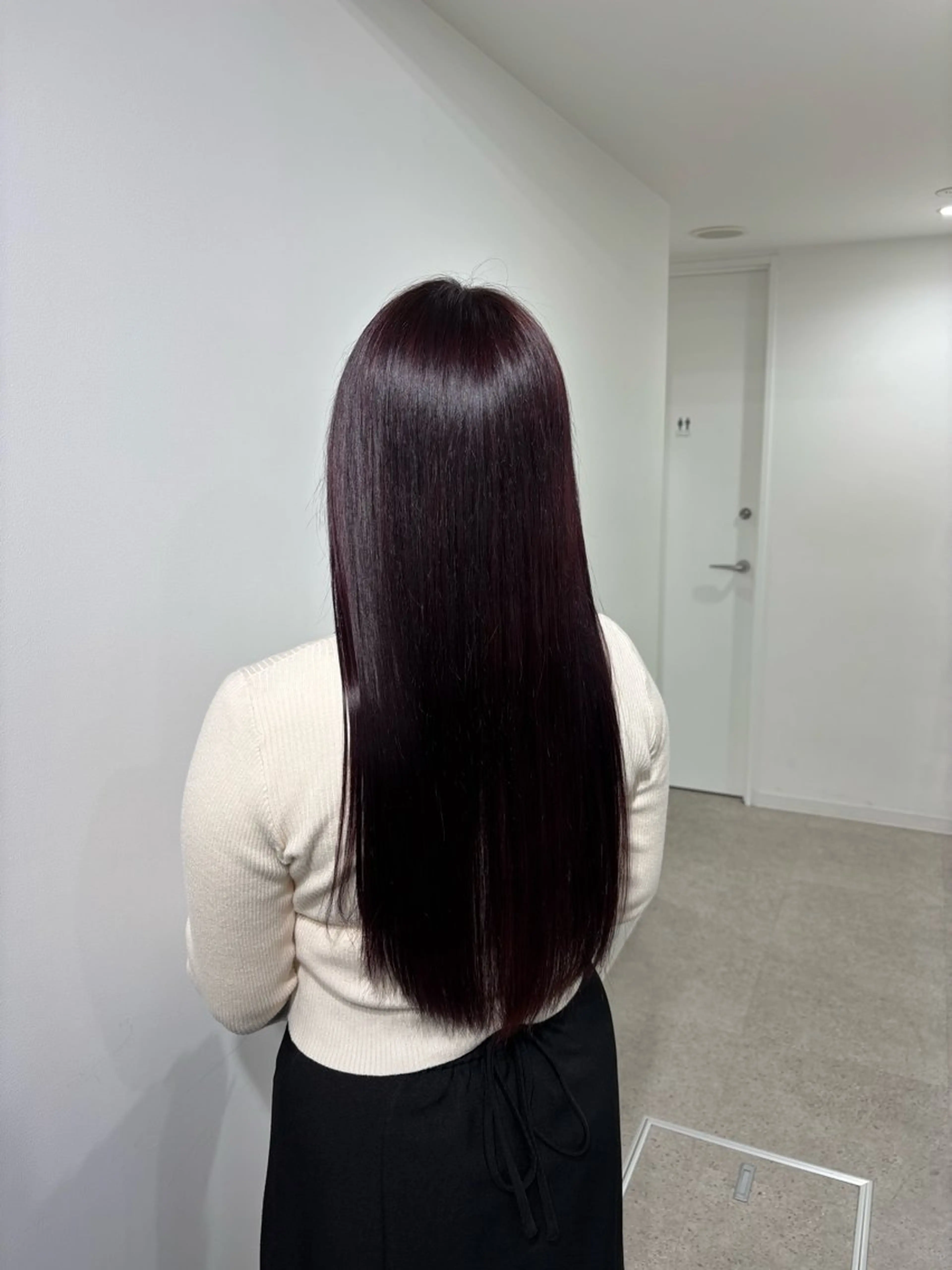 ロング カラー カット ヘアカラー 韓国風レイヤー透明感 艶髪カラー/岡田悠希のヘアスタイル