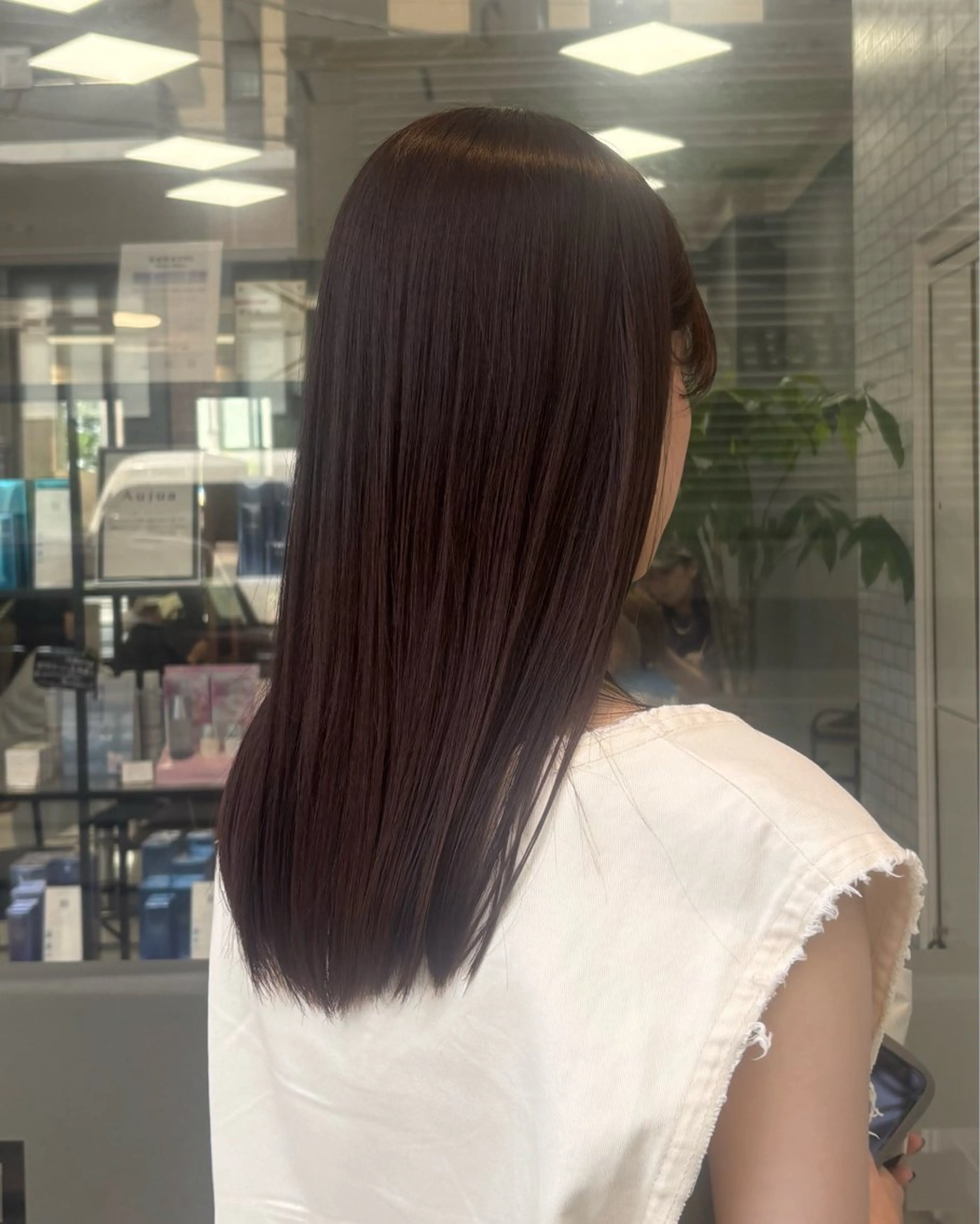 セミロング ヘアカラー 垢抜けヘア/ レイヤー/暖色/麻咲のヘアスタイル