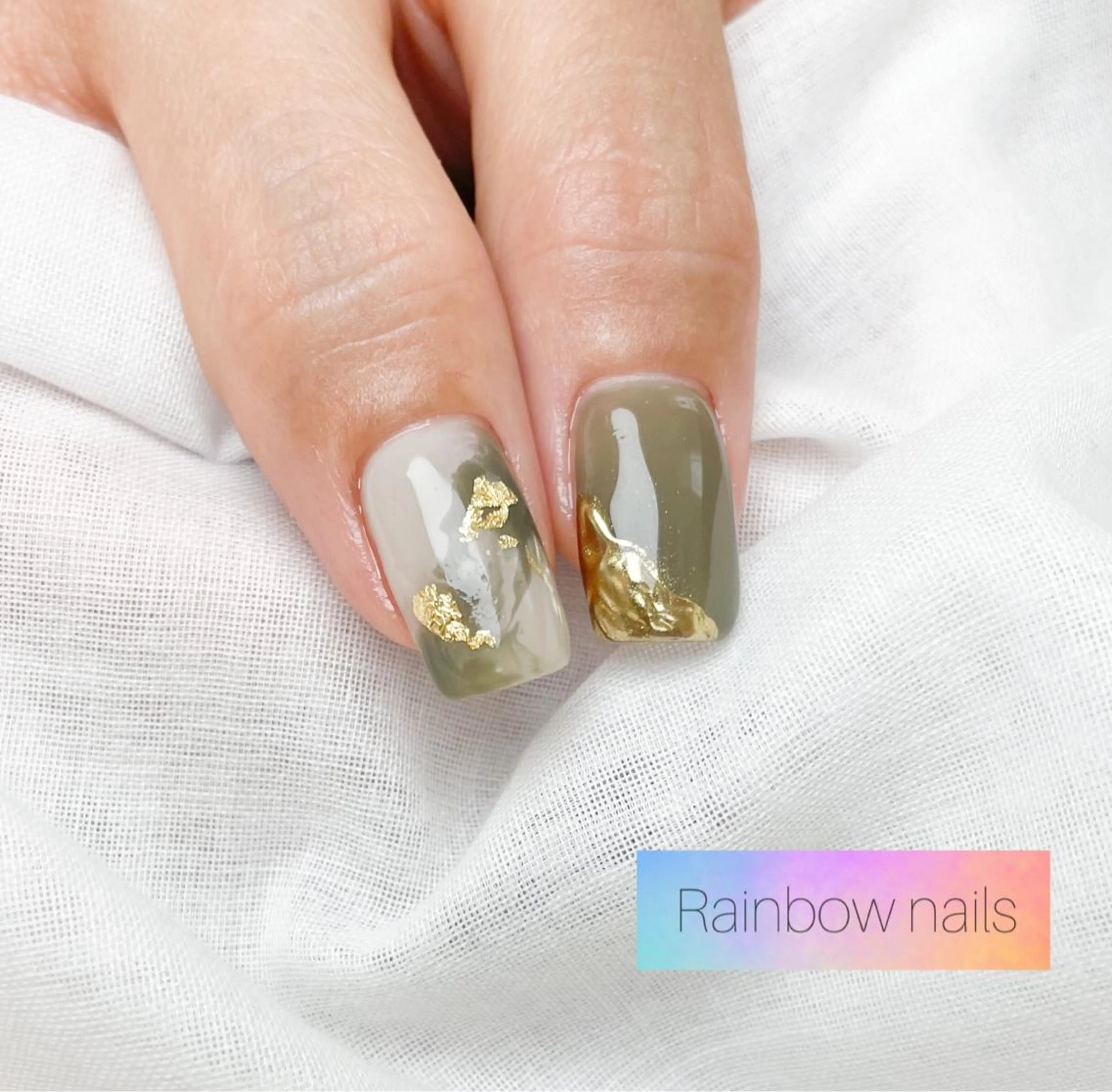 ネイル Rainbow nailsくろちゃんのネイルデザイン