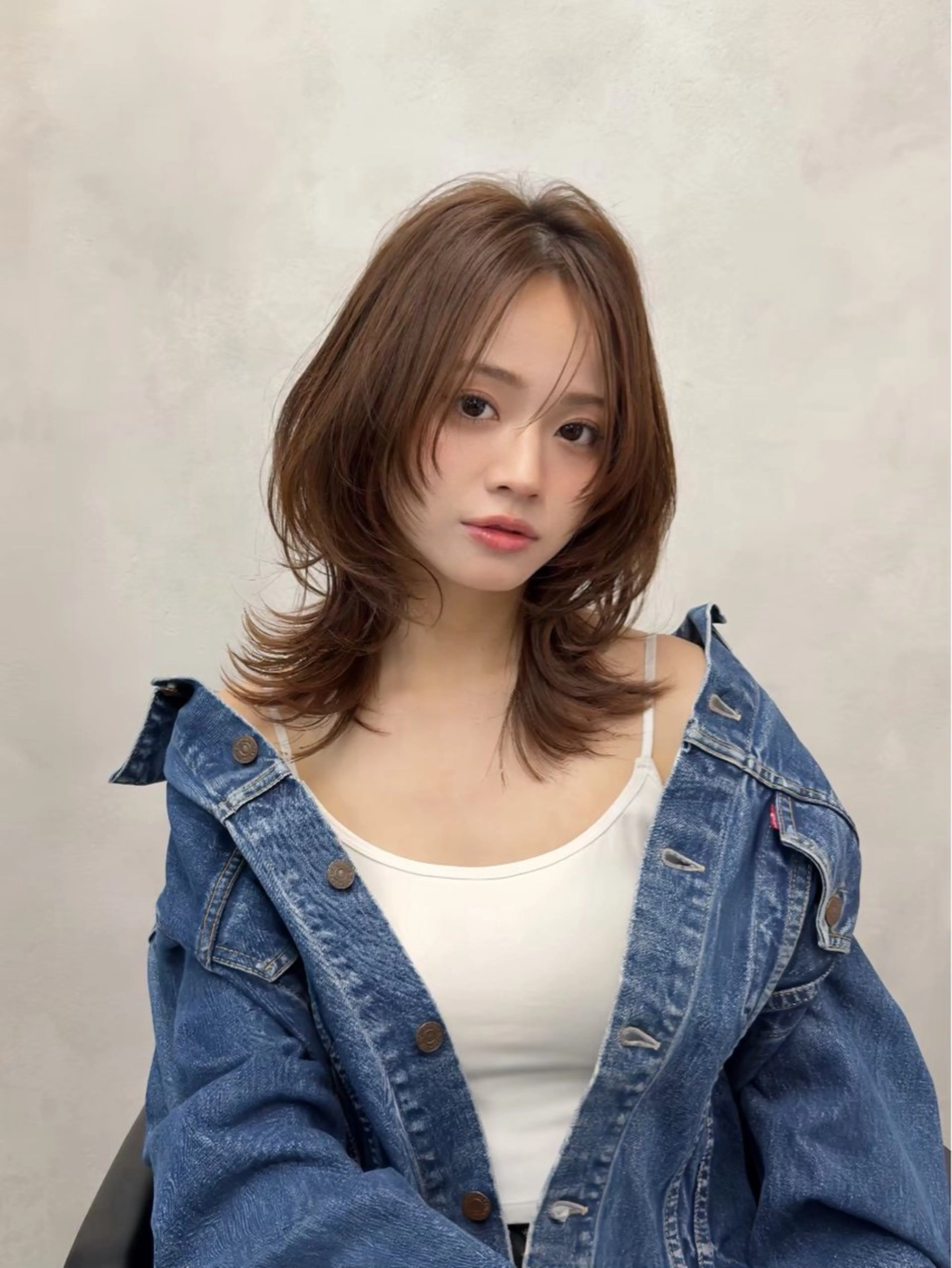 ミディアム レイヤーカット カット ナツキ💫 カットモデル募集中のヘアスタイル