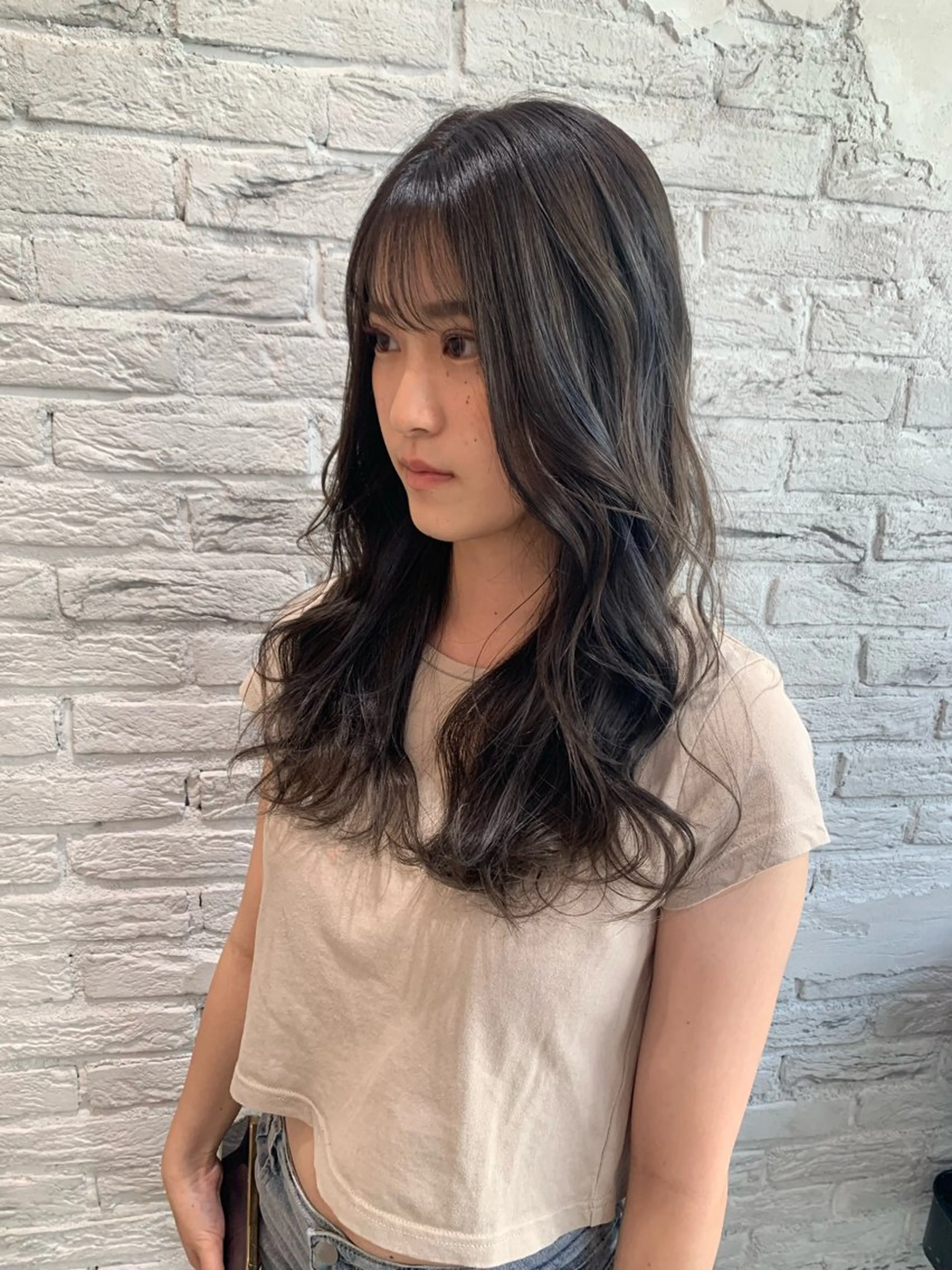 ミディアム アッシュ 海外風ヘア 野田光也のヘアスタイル
