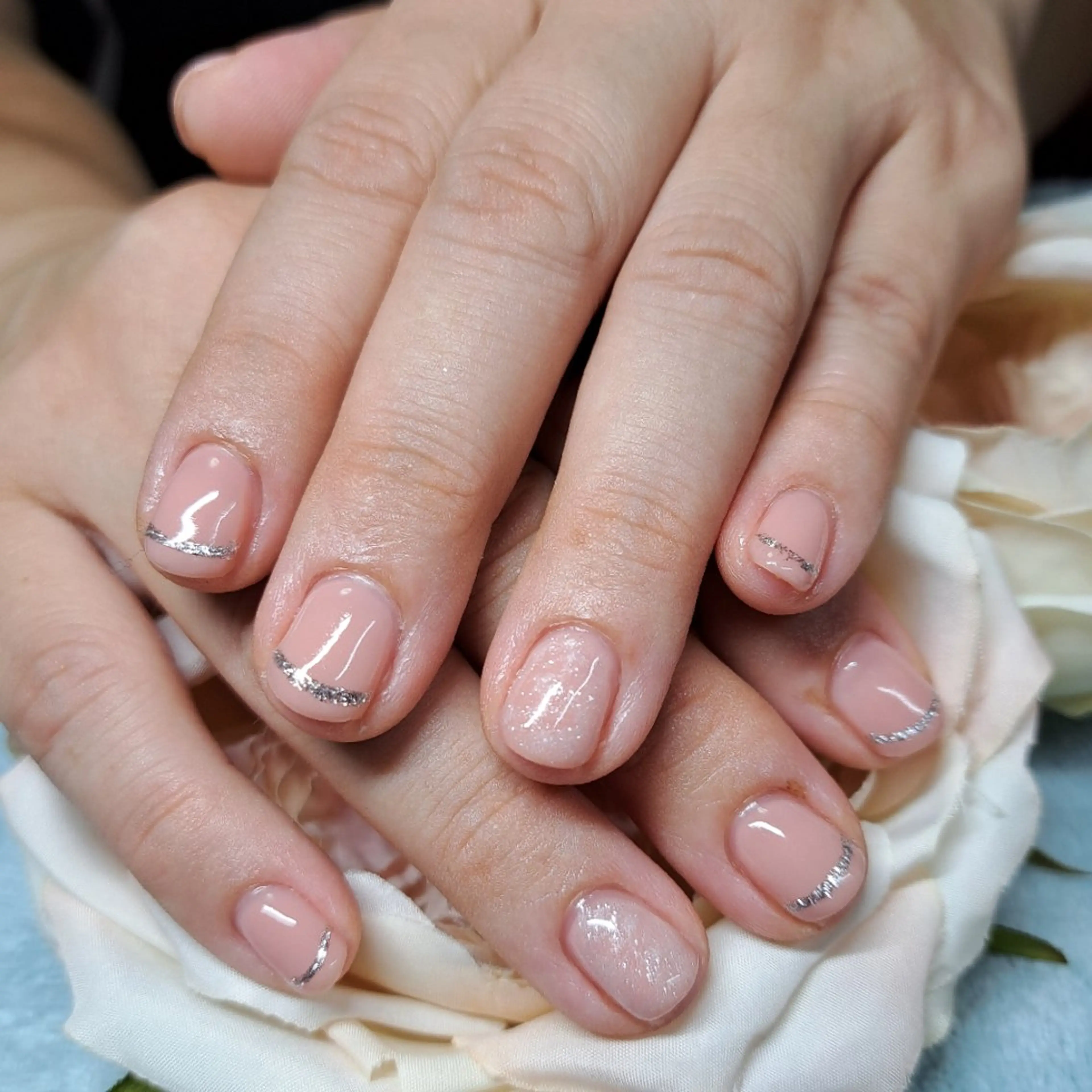 ネイル フレンチネイル ワンカラーネイル オレンジ HAYASHI  Nのネイルデザイン