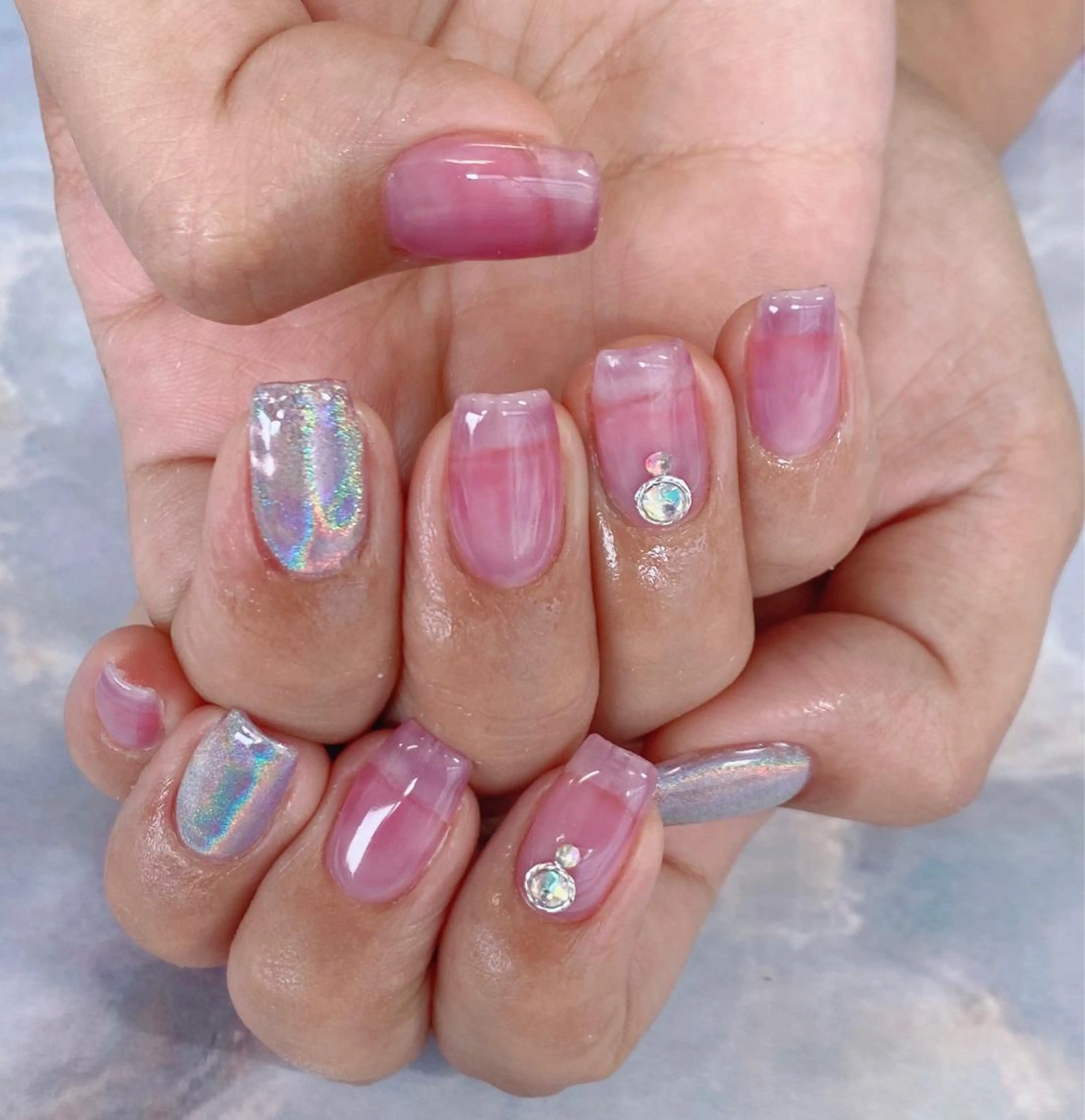 ネイル ミラーネイル 🌻ひまり🌻 ネイルのネイルデザイン