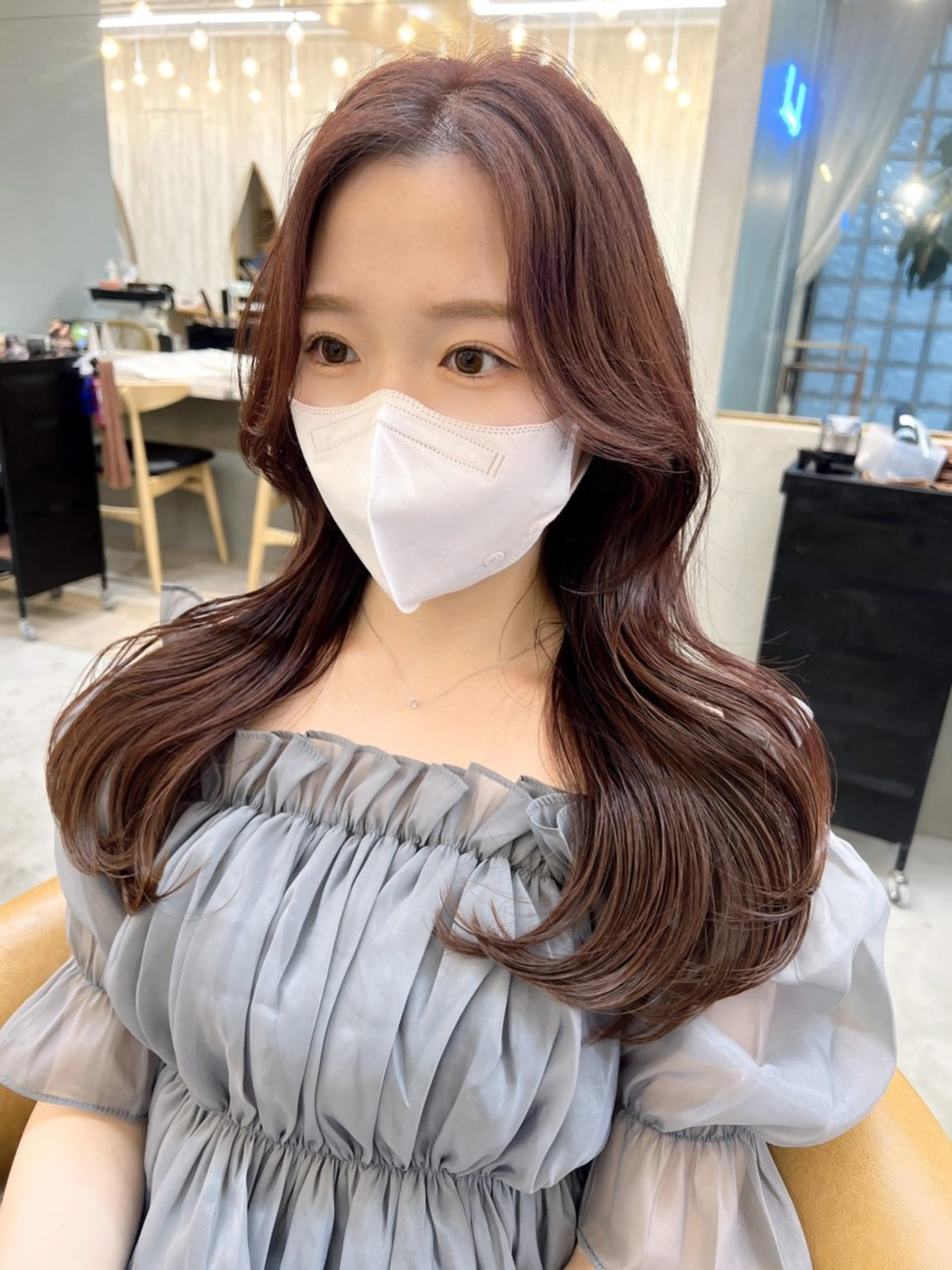 ロング カラー カット ヘアカラー トリートメント 🌷韓国レイヤー/艶 カラー🇰🇷amiのヘアスタイル