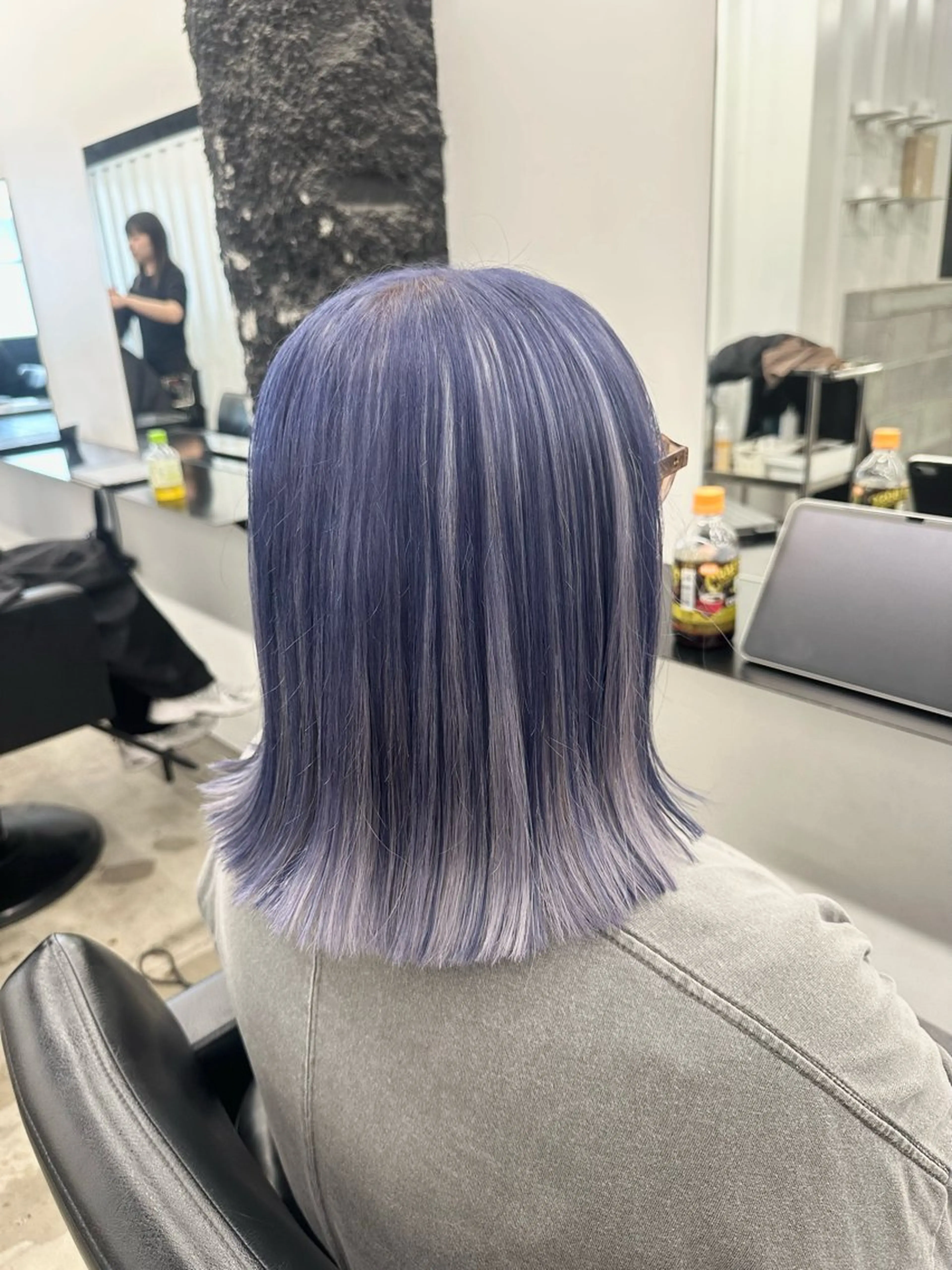 ミディアム カラー ブリーチ ヘアカラー トリートメント 🎀ミカ/レイヤー/ 韓国ヘア/原宿🎀のヘアスタイル