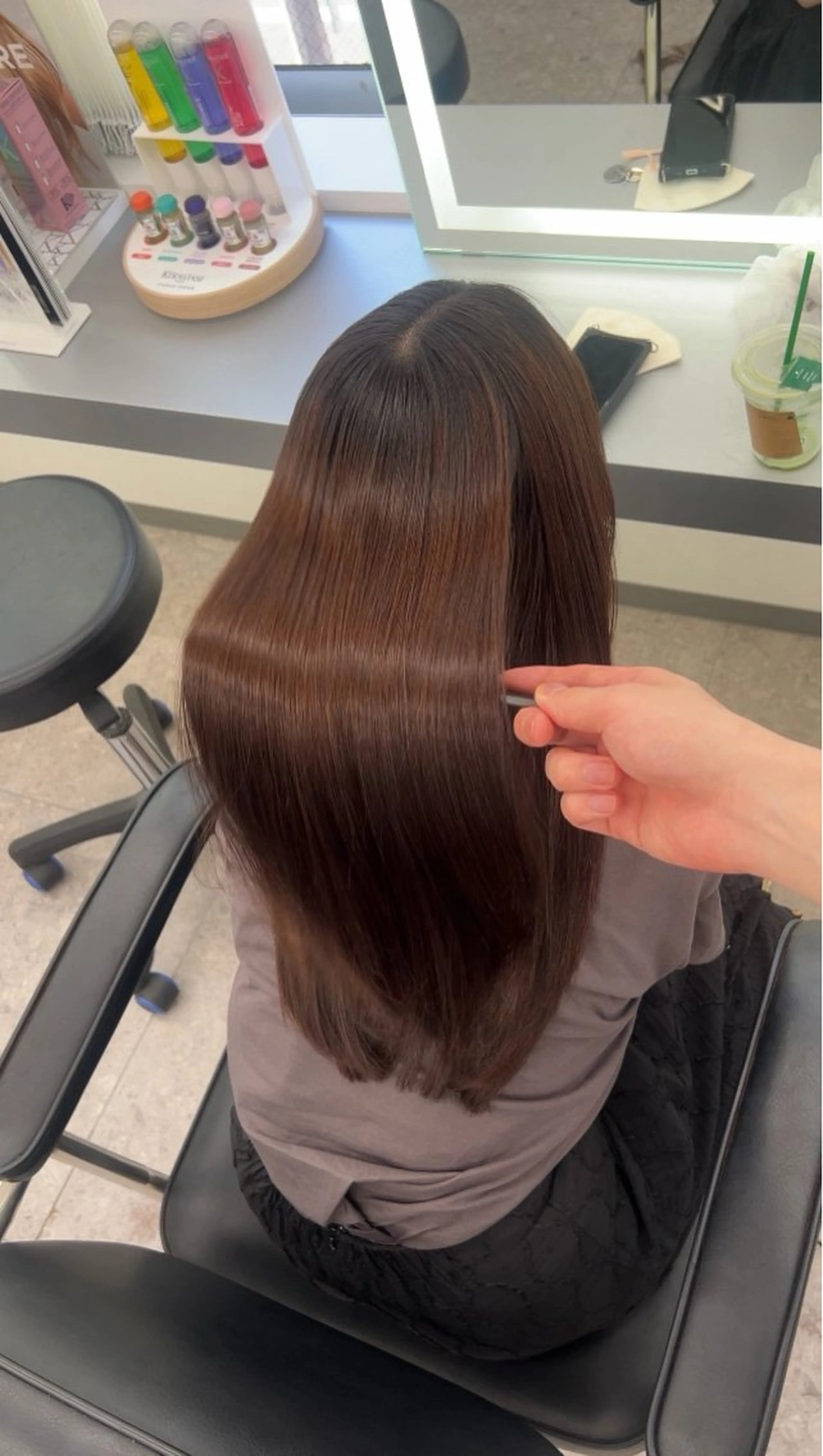 ロング カット 縮毛矯正 トリートメント 髪質改善ストレート Kantaのヘアスタイル