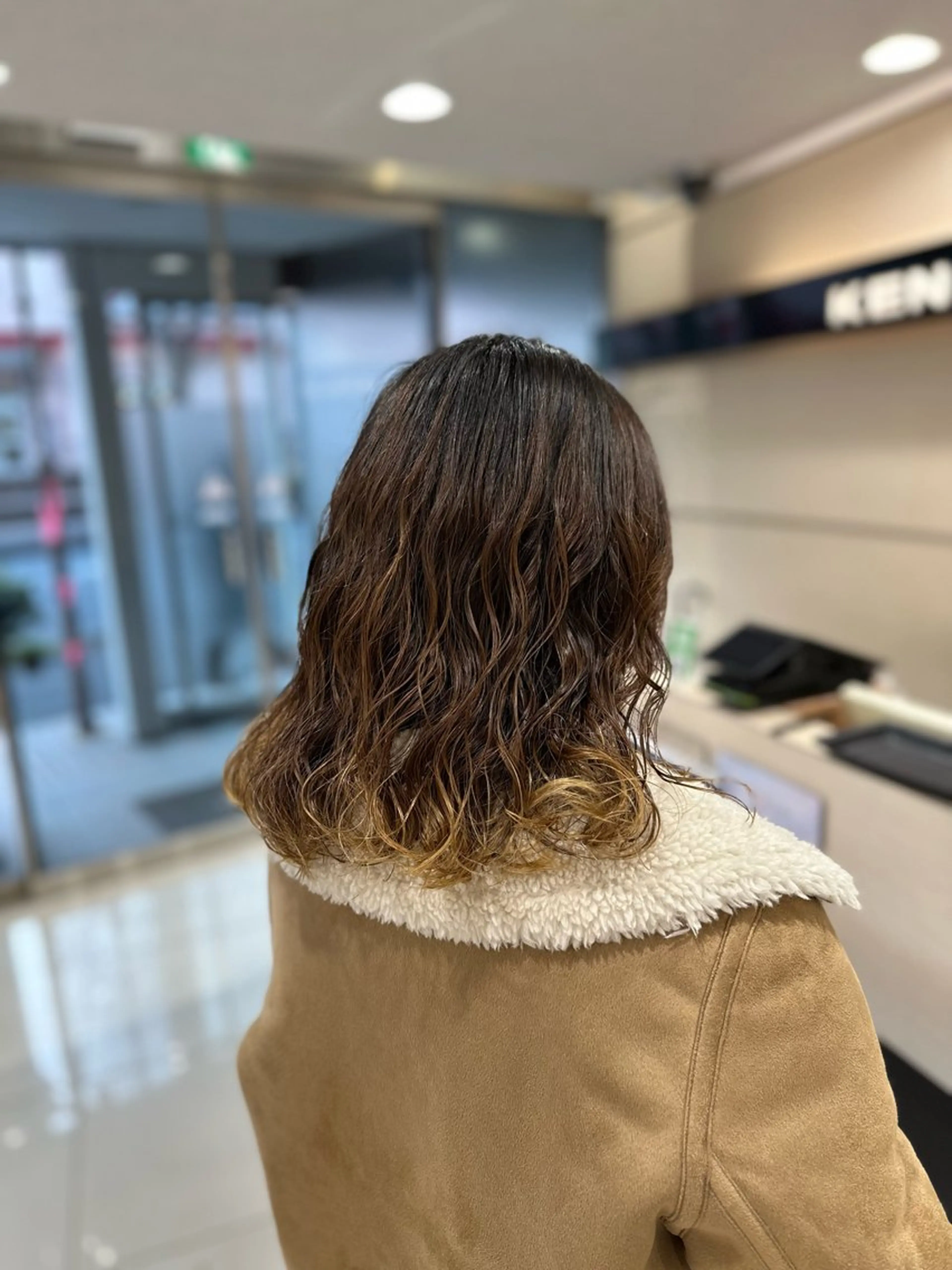 ミディアム パーマ ミディアムパーマ クロスパーマ/うる艶 カラー/Kurumiのヘアスタイル