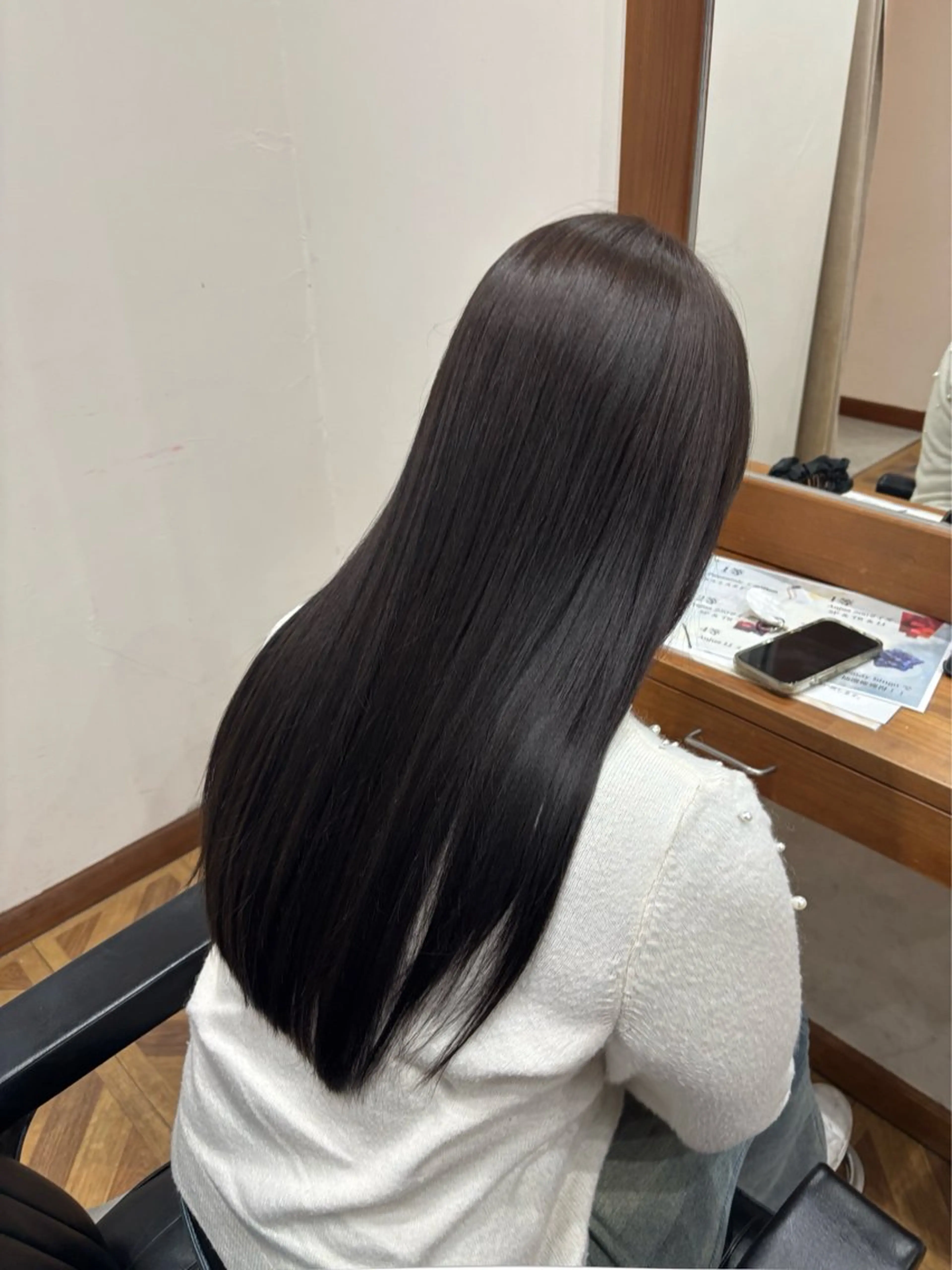 ロング カラー ヘアカラー 兼子莉彩 ／暗髪🤎／暖色🍒のヘアスタイル