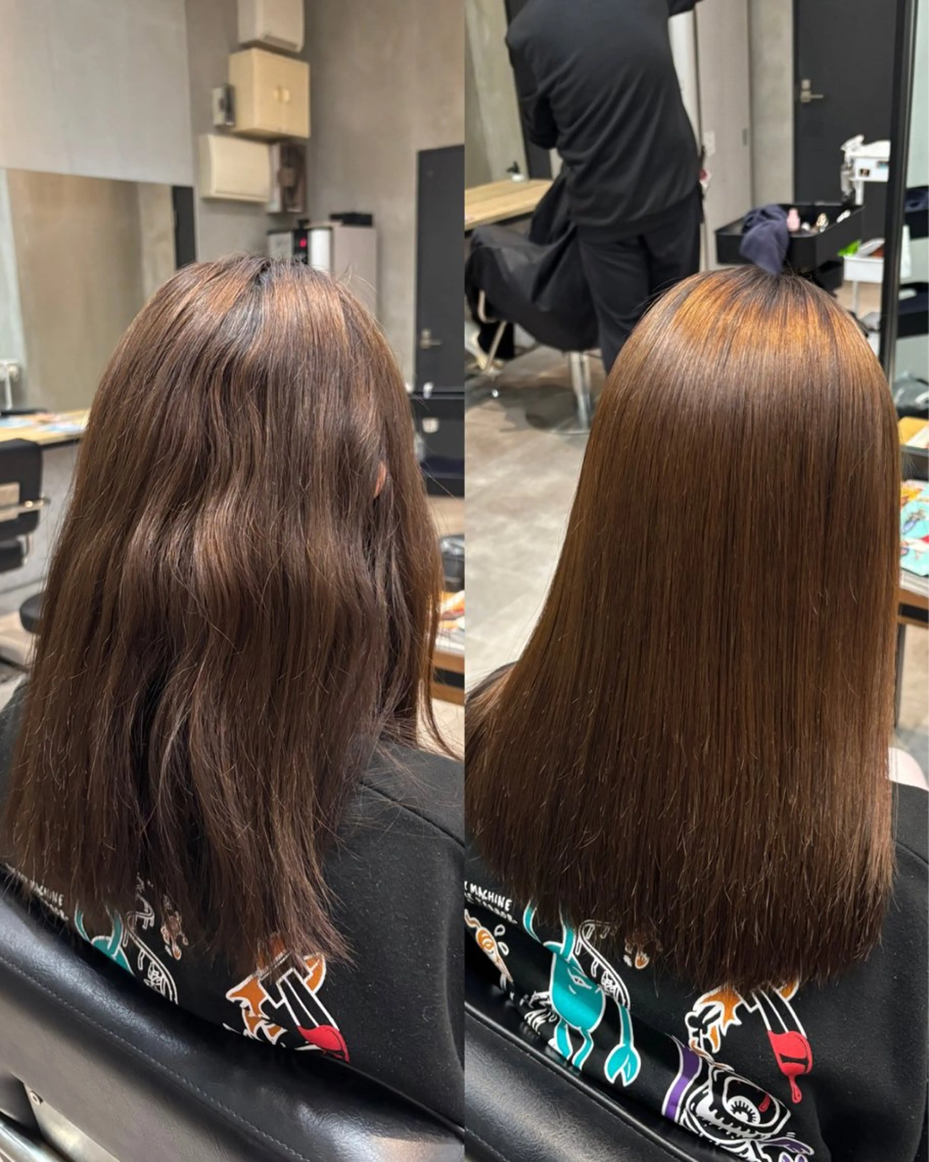 セミロング カット 縮毛矯正 片平 帆香のヘアスタイル