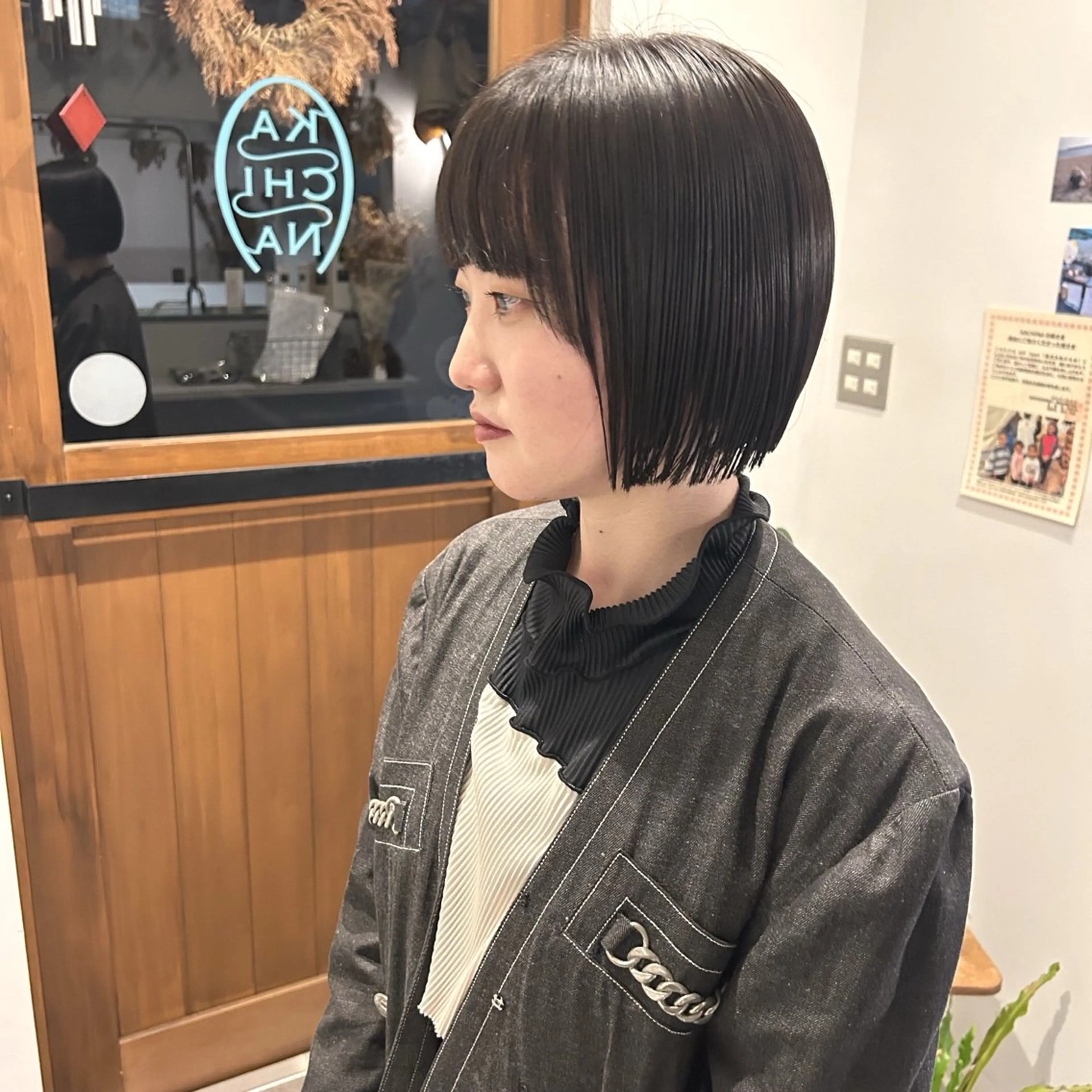 ショート カット 縮毛矯正 綿貫 美雪のヘアスタイル