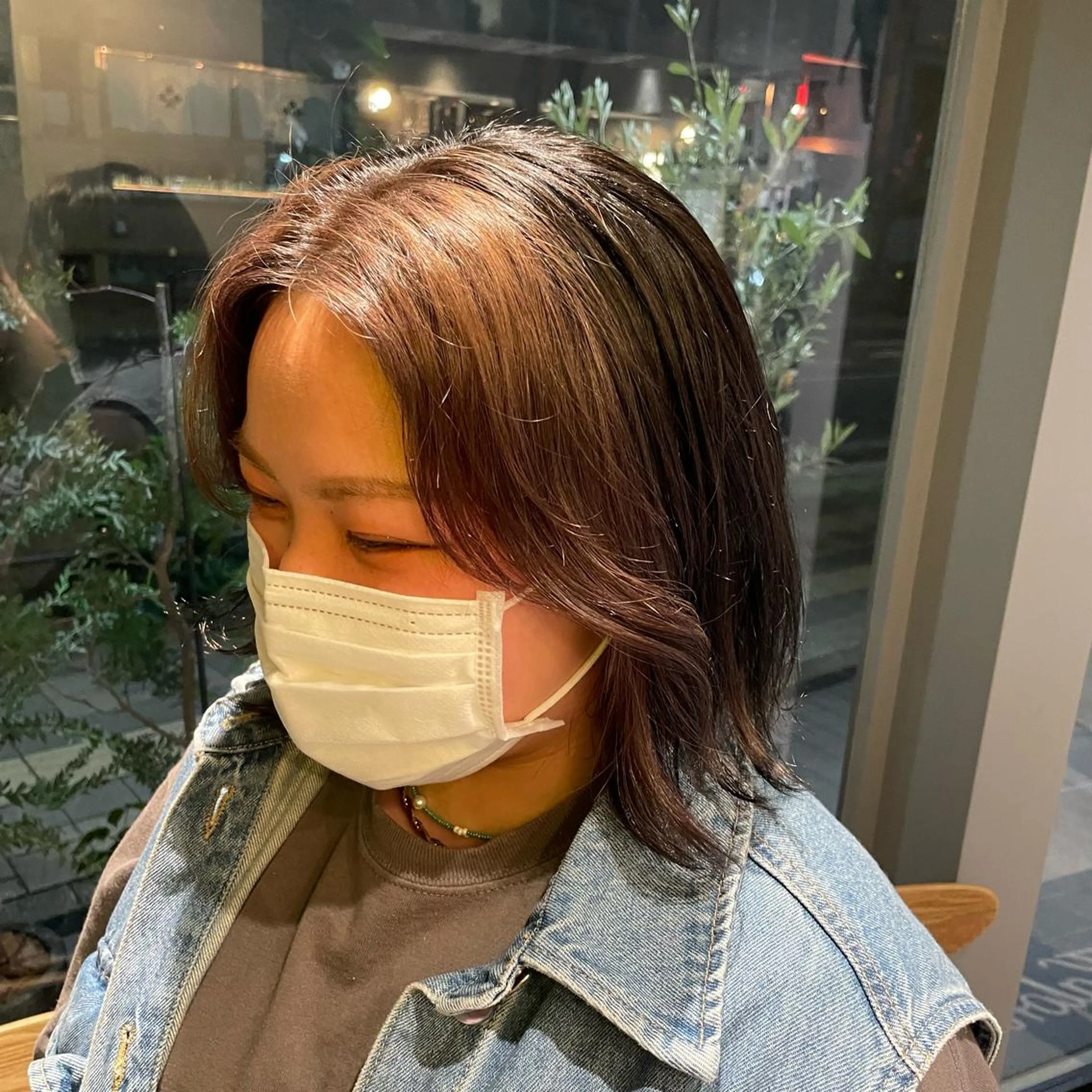 カラー ミストバング  フェイスフレーミング ヘアカラー ハイトーン🦄ネイル 💞のぶちのネイルデザイン