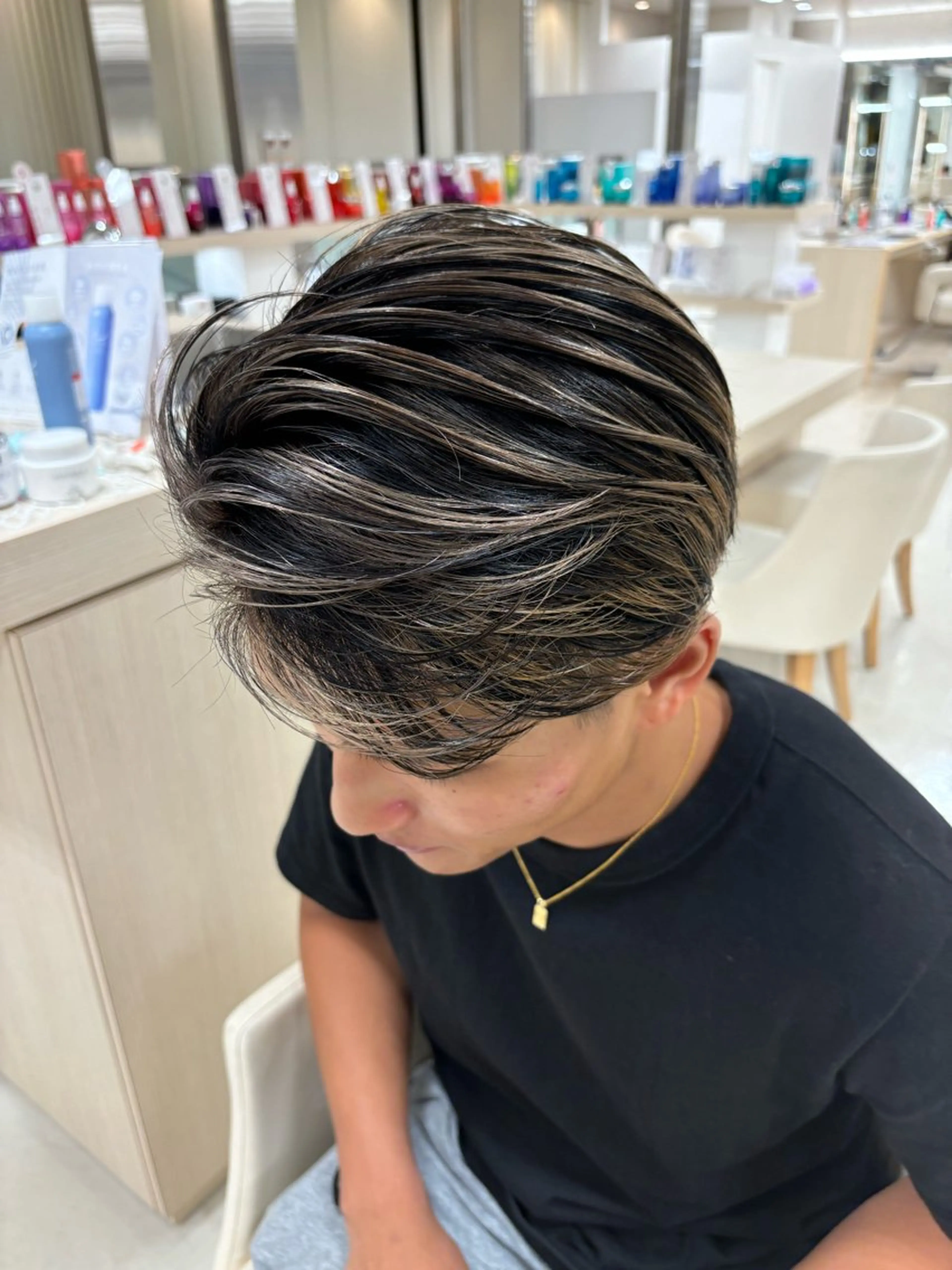 カラー メンズ カット ヘアカラー トリートメント 湘南/メンズパーマ/ ハイライト/ユチカのヘアスタイル