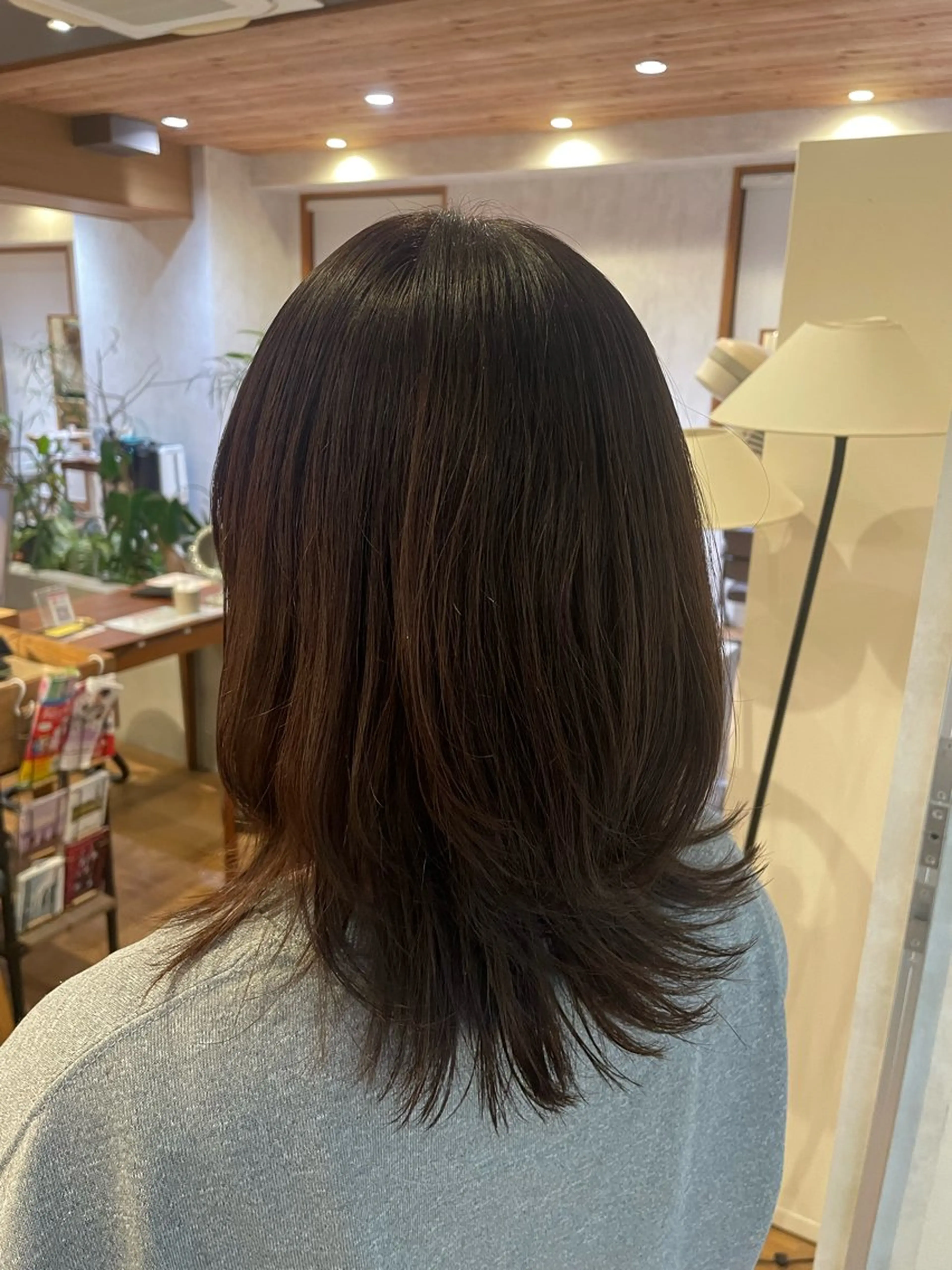 ミディアム レイヤーカット カット ヘアカラー トリートメント レイヤー/髪質改善 山口 恋のヘアスタイル
