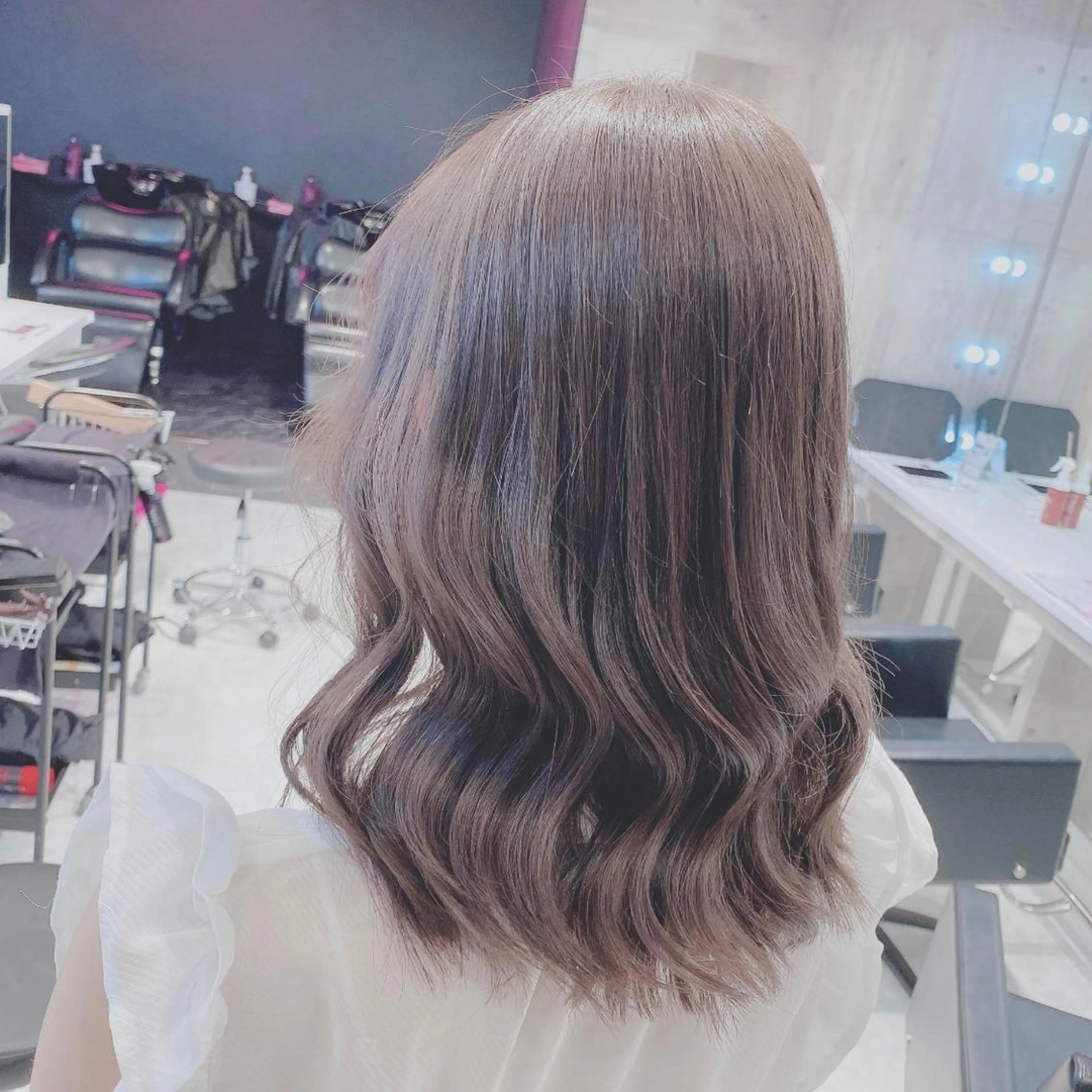 ミディアム カラー ヘアアレンジ メンズ キッズ ハイトーン美容師 MASATOのヘアスタイル