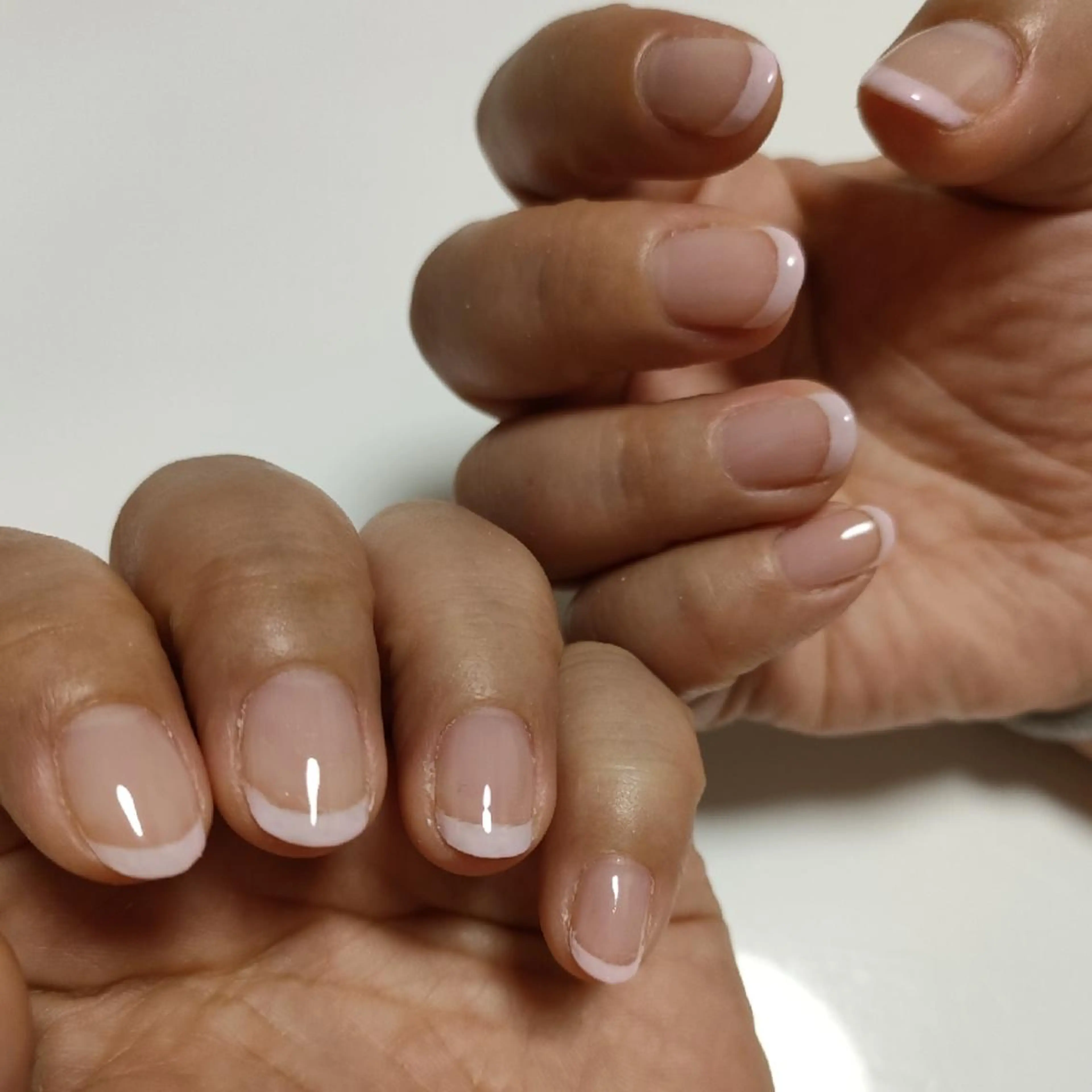 ネイル クリアネイル フレンチネイル ピンク oir. nailsalonのネイルデザイン