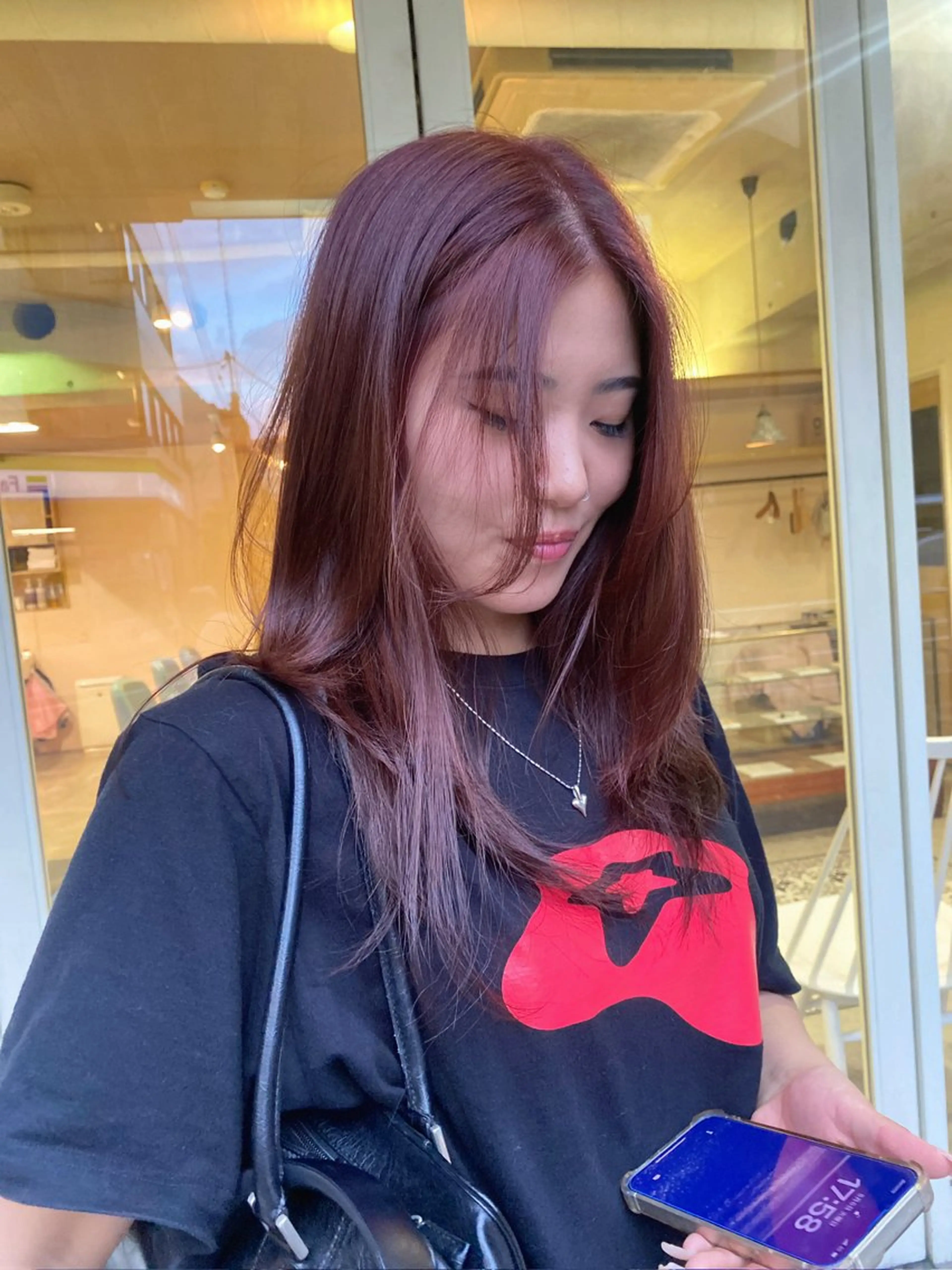 ロング カラー ブリーチ ダブルカラー ブリーチなしカラー レイヤーカット miumiu/恵比寿 カットモデル募集のヘアスタイル