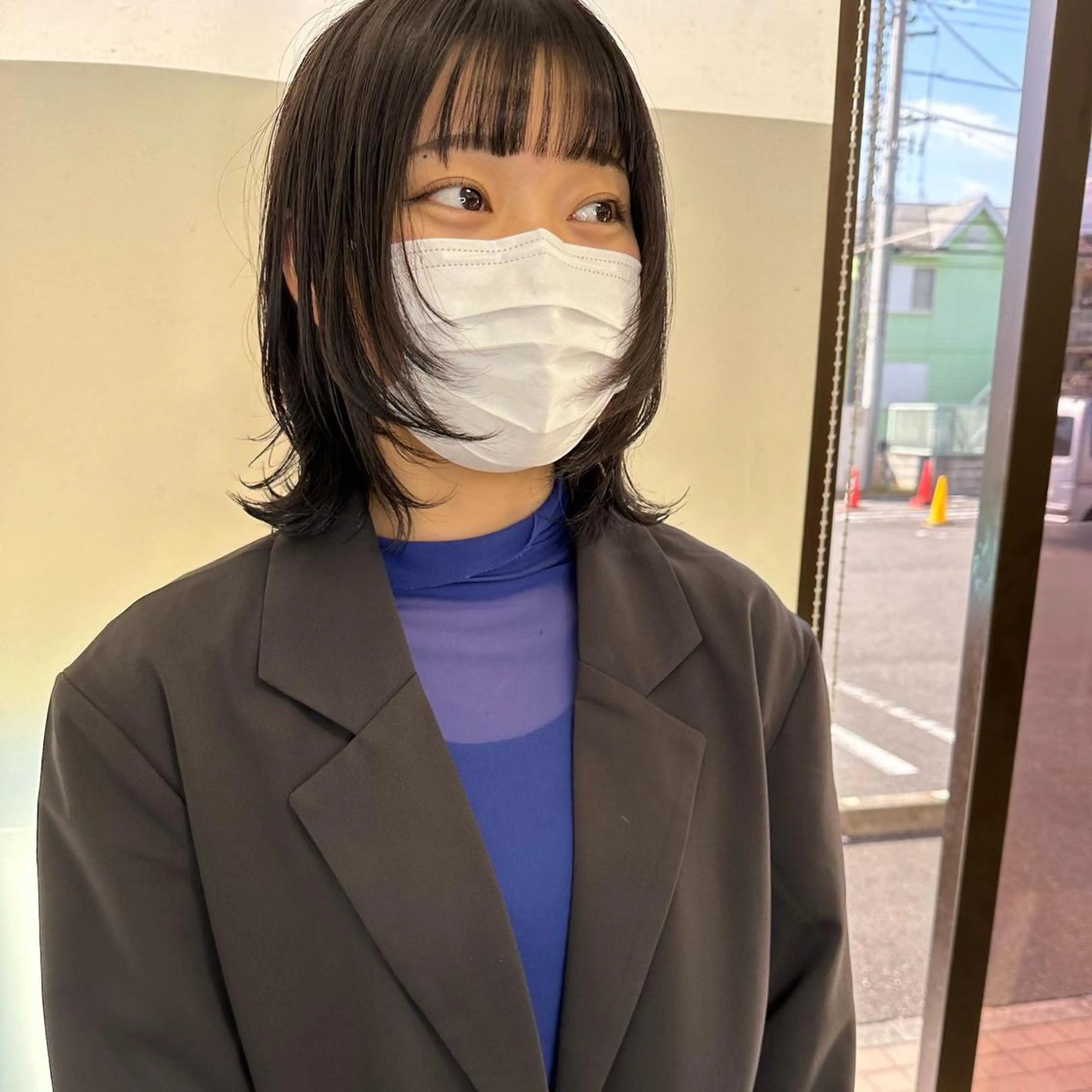 ショート 顔まわりレイヤー レイヤーカット ウルフカット peg.hair所属・ブリーチカラー🫧 森　凪沙のヘアスタイル