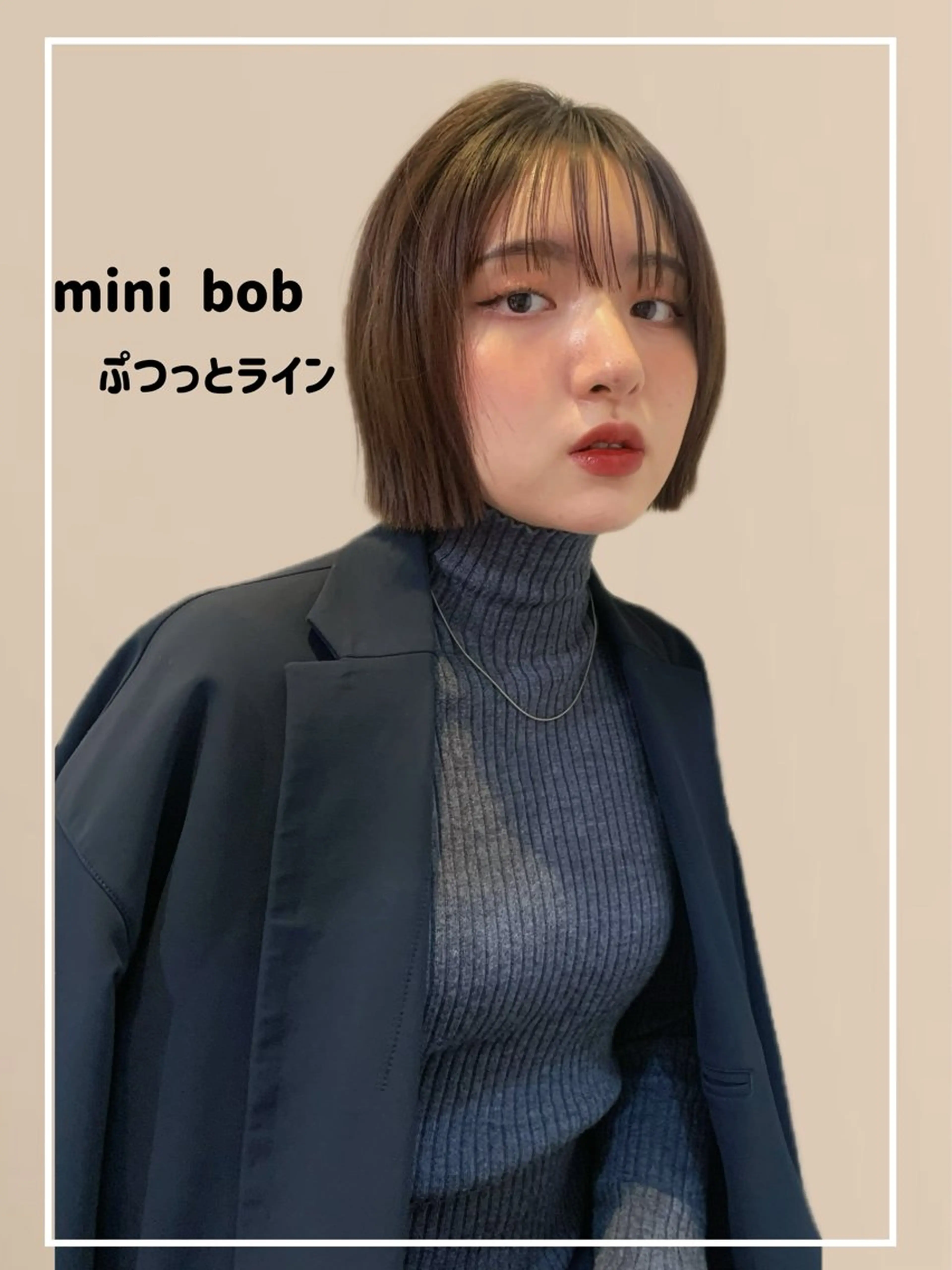 ミディアム カット ヘアカラー トリートメント ヘッドスパ オリーブカラー/みづ き/ボブパーマ🤍のヘアスタイル