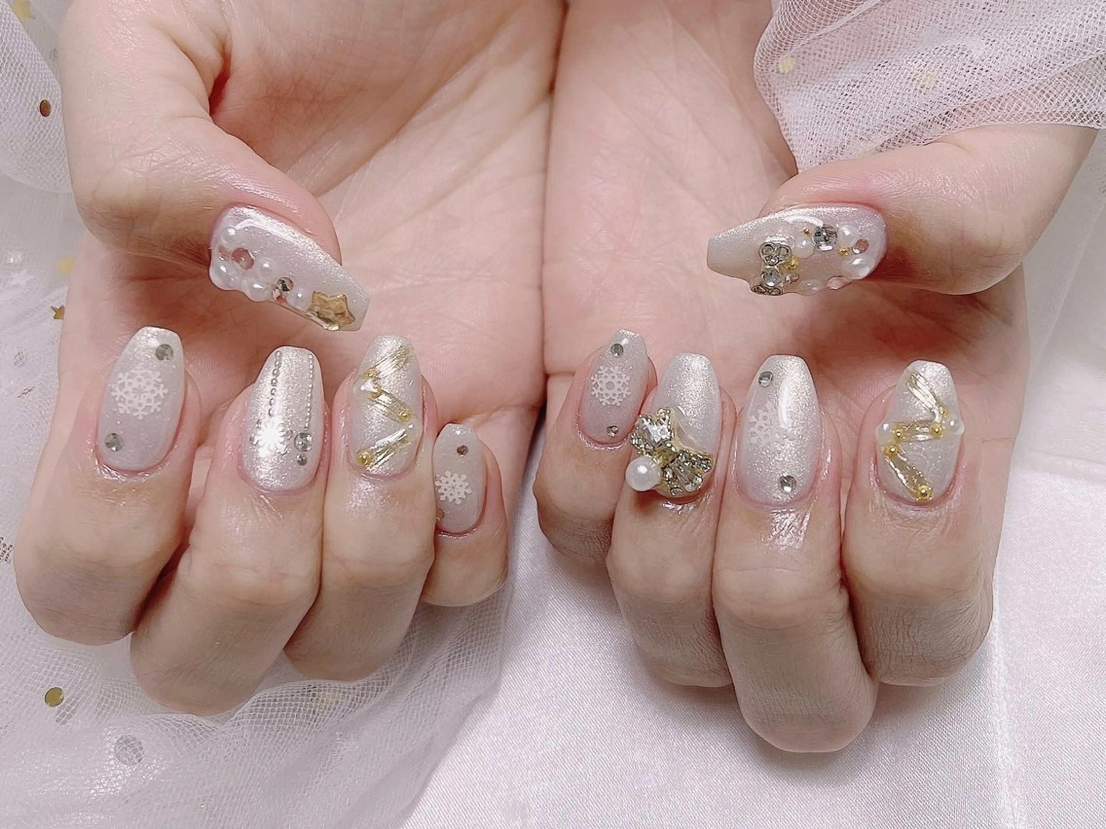 ネイル 冬ネイル クリスマス ジョリ kasumi🌹💅のネイルデザイン