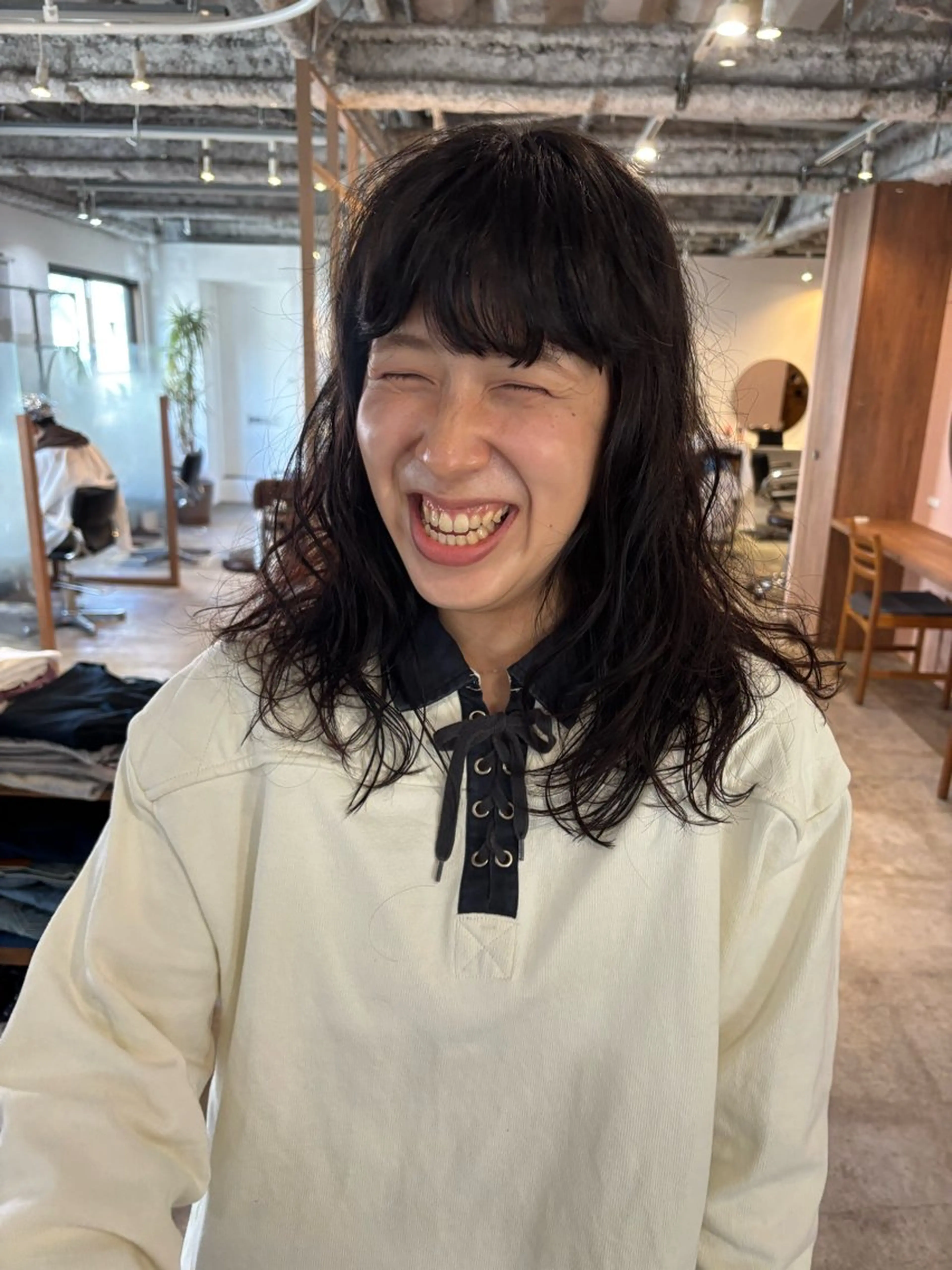 セミロング カラー パーマ カット パーマ トリートメント Hayashi Shioriのヘアスタイル