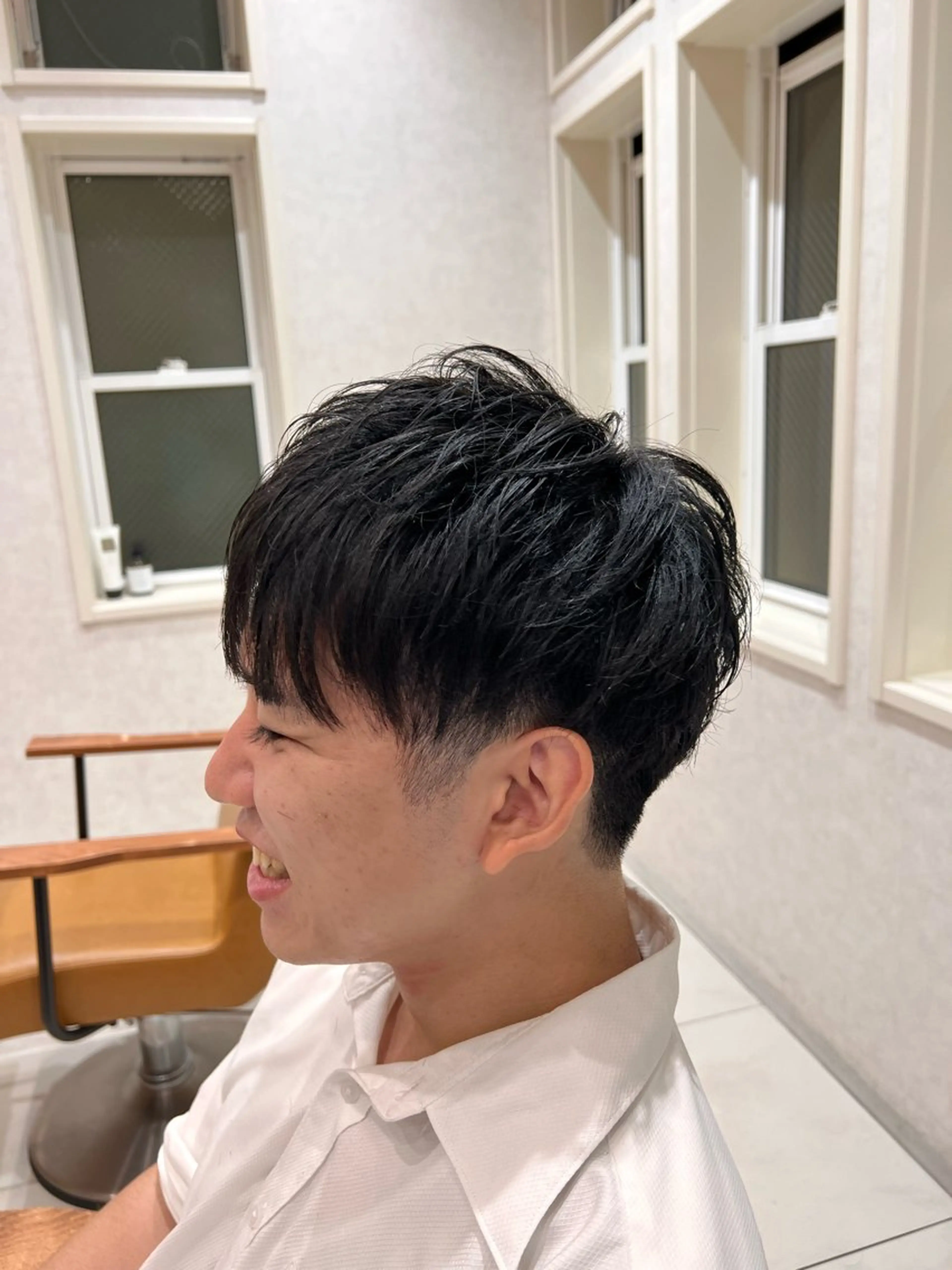 メンズ メンズ特化フェザー パーマ🚗タケシのヘアスタイル