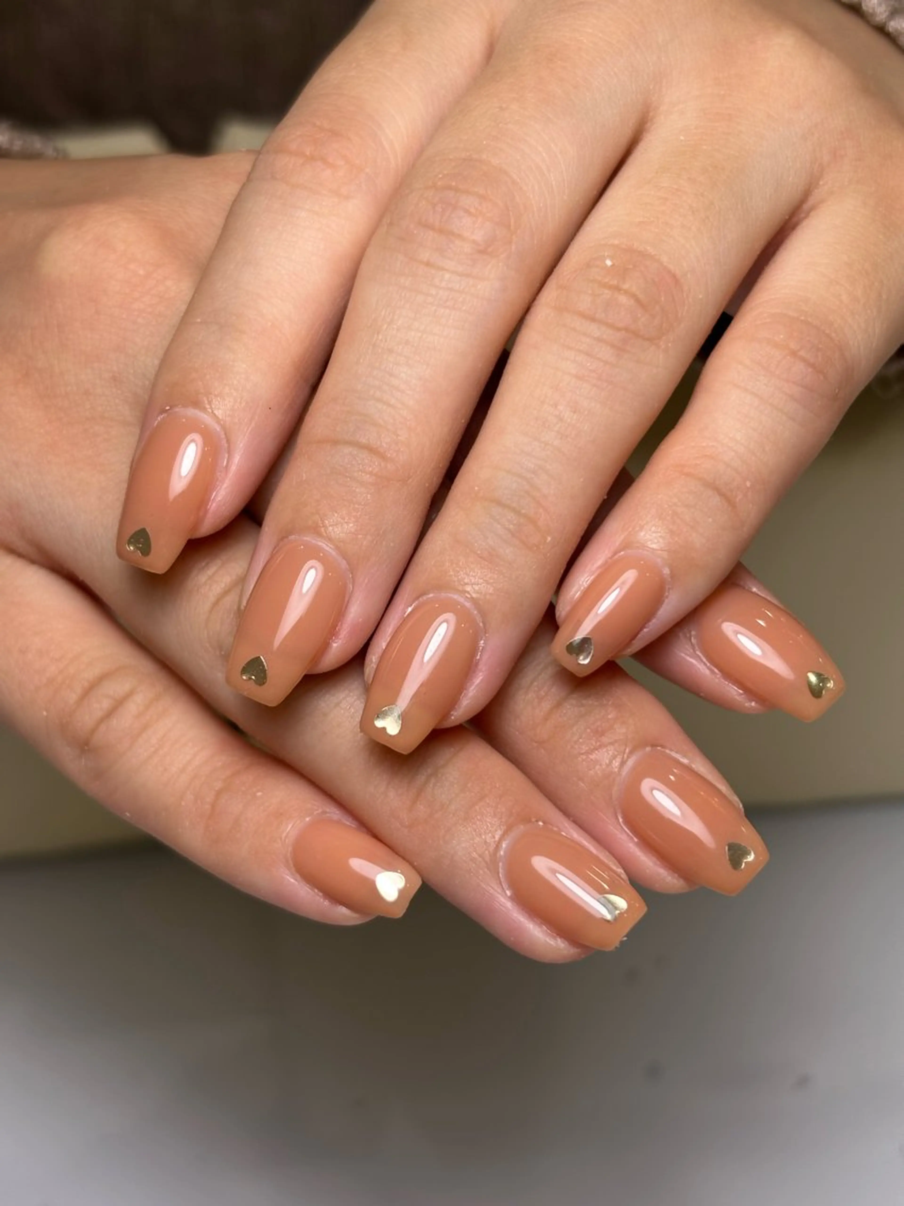 ネイル ハート ワンカラーネイル エルバイノリコ小川 パラジェル取扱店のネイルデザイン