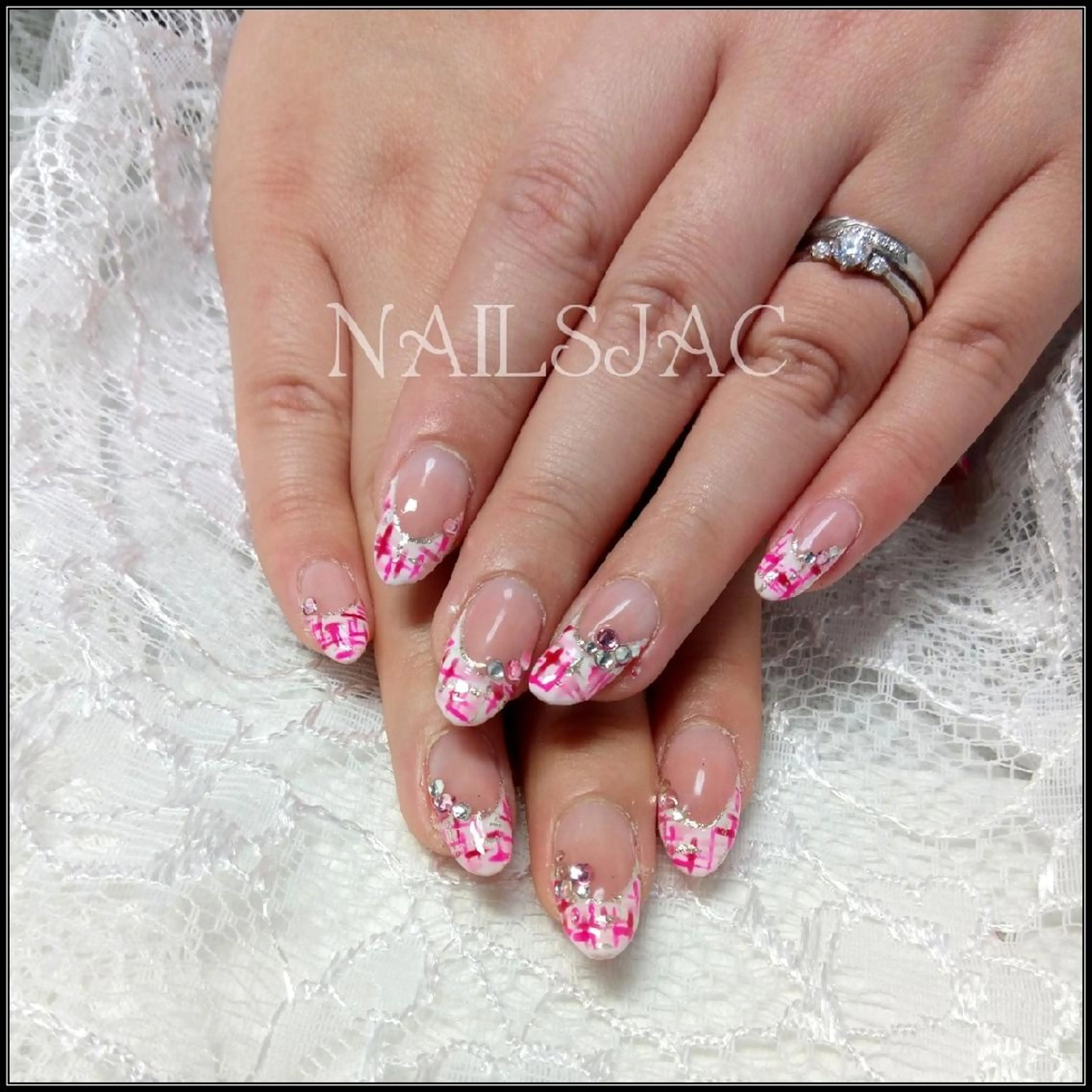 ネイル 春ネイル ツイードネイル NAILS JACのネイルデザイン