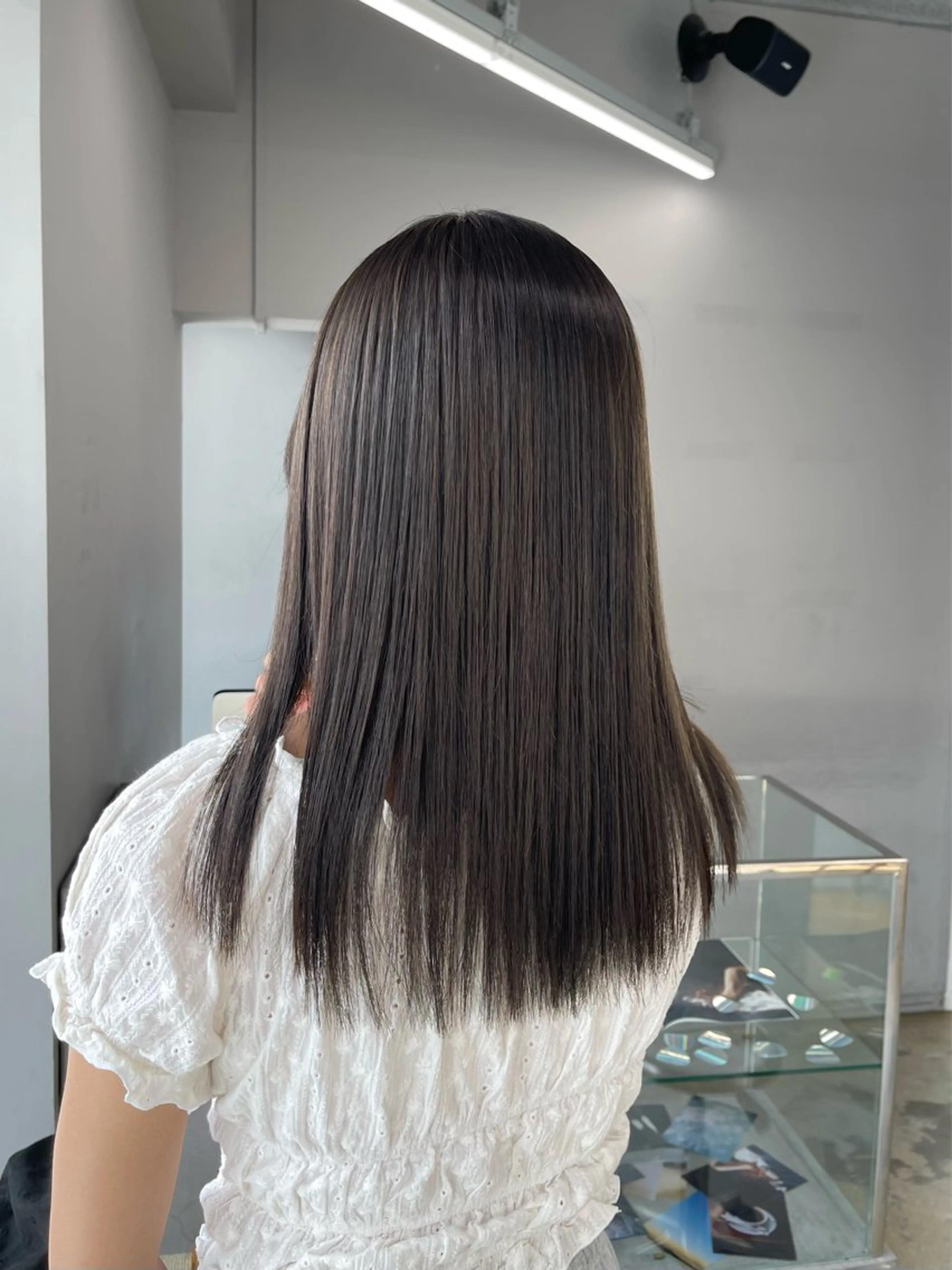 セミロング カラー 透明感カラー ヘアカラー トリートメント 愛莉/ラベンダー/ ベージュ/ブラウンのヘアスタイル