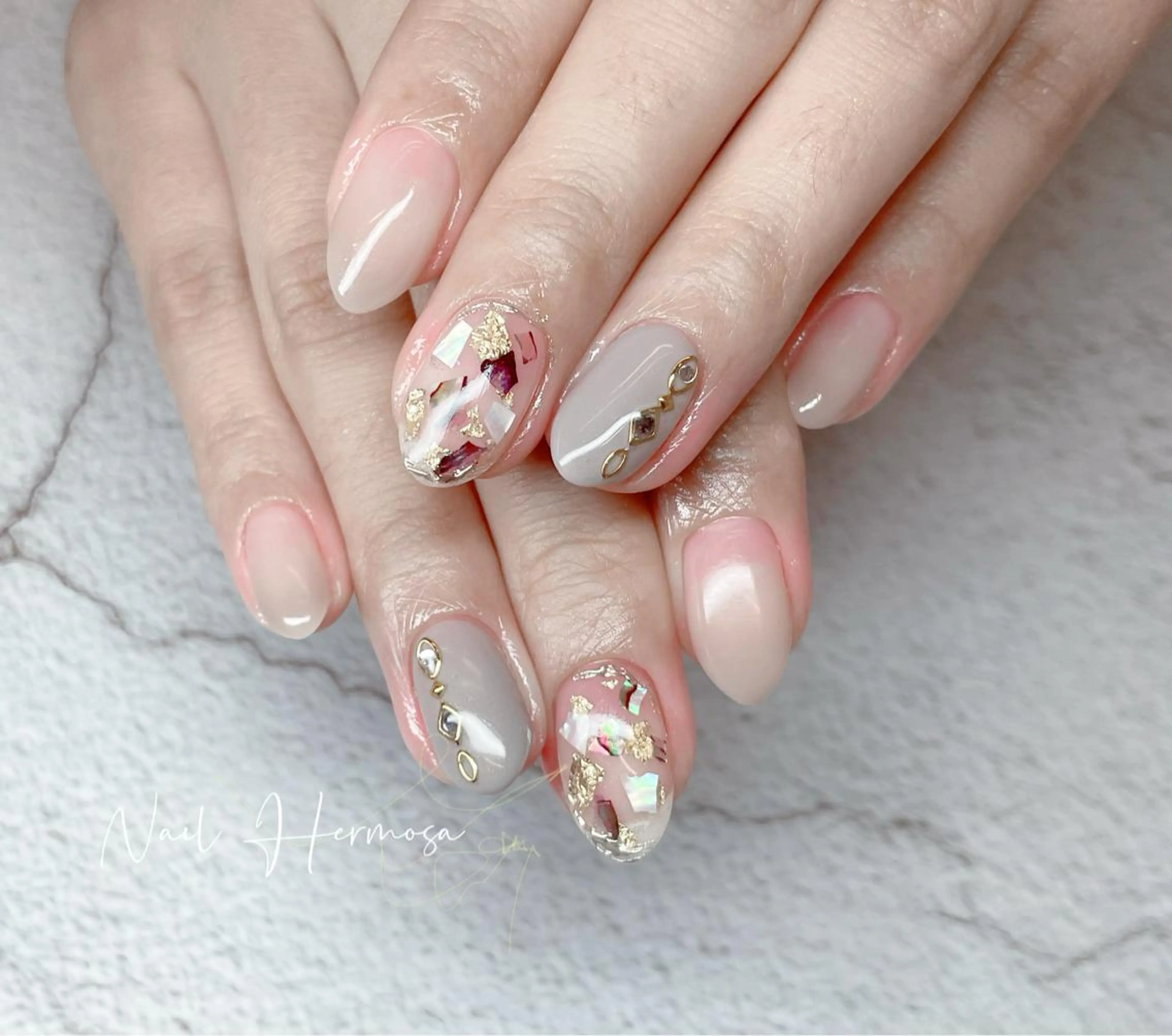 ネイル 桜ネイル 長さ出し フラッシュネイル フラワーネイル フットネイル ハンドネイル ネイル エルモサのネイルデザイン