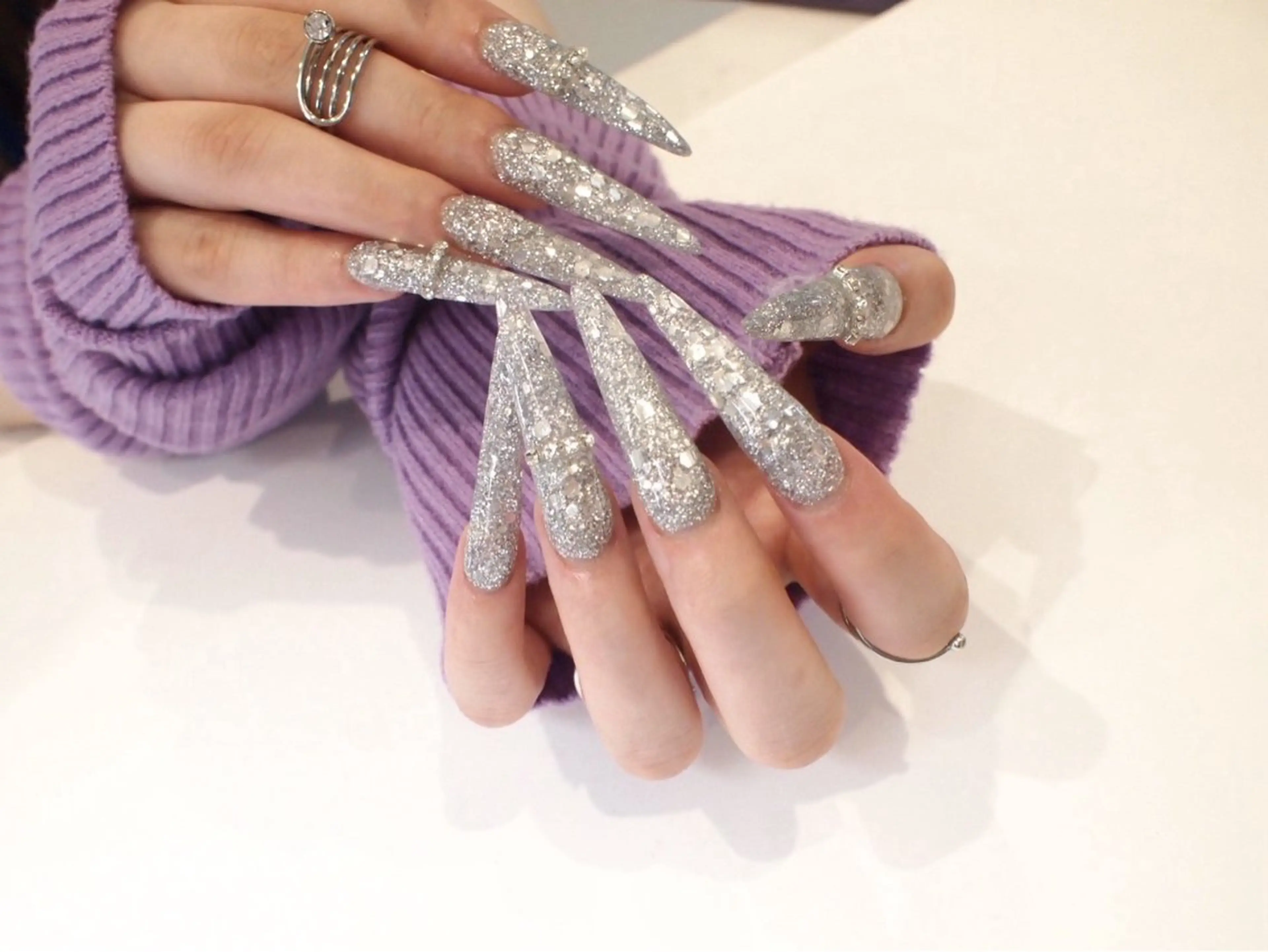 ネイル スカルプネイル ストーンネイル 【ＯＲＧＡＮ】 nailのネイルデザイン