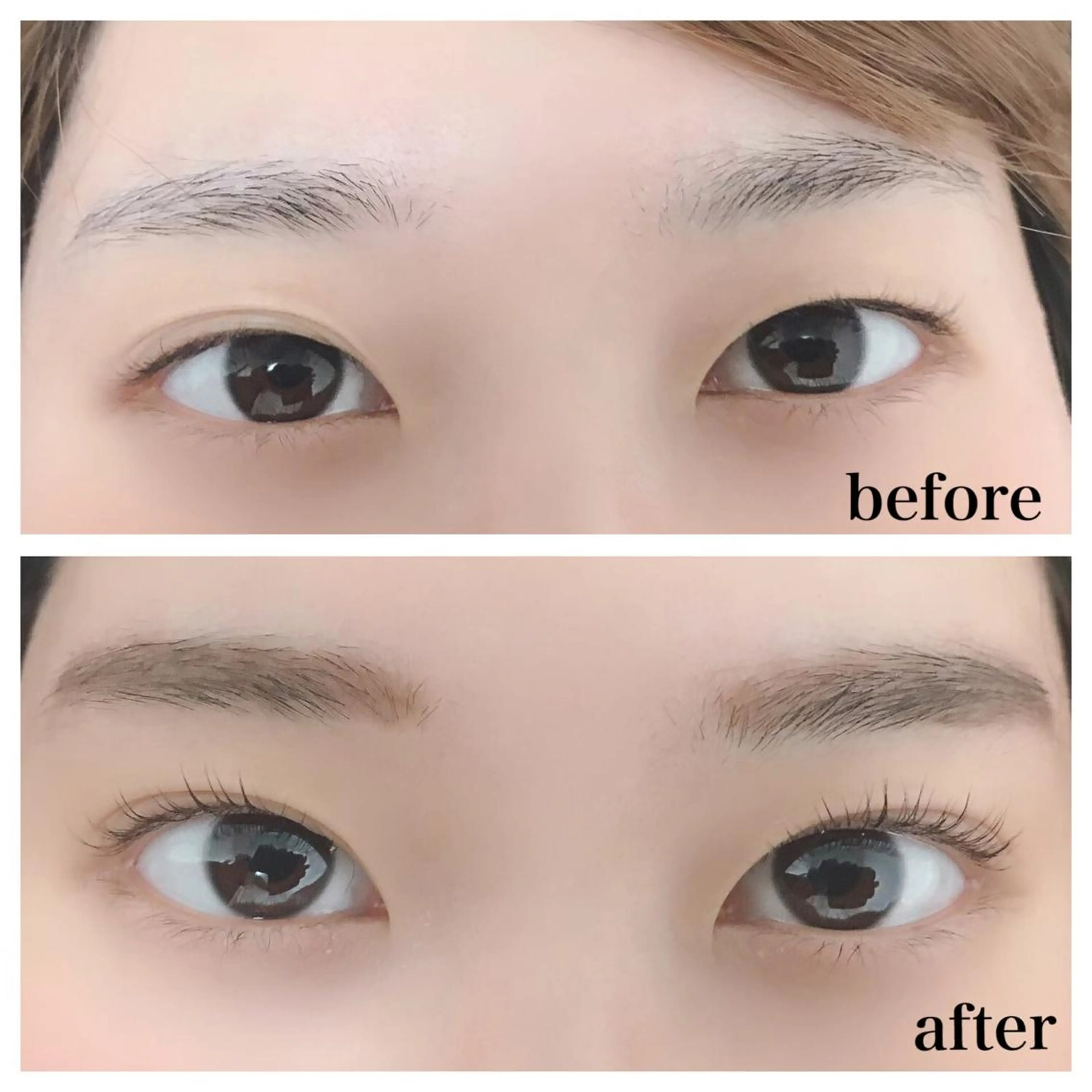 <SET>眉スタイリング＆パリジェンヌラッシュリフトの写真