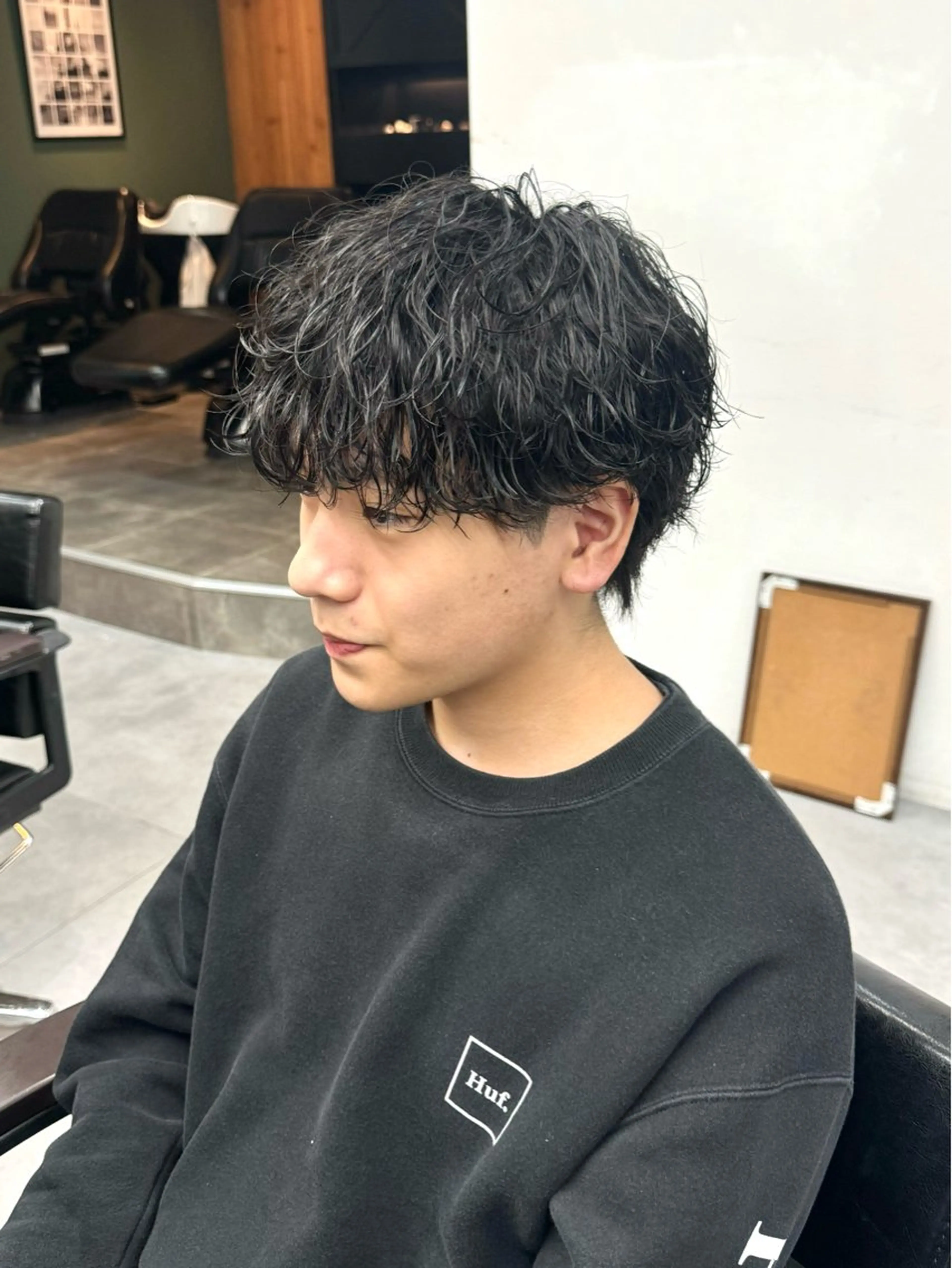 パーマ メンズ メンズパーマ 波巻きパーマ カット パーマ トリートメント シャドウパーマ/ 波巻パーマYu-Kiのヘアスタイル