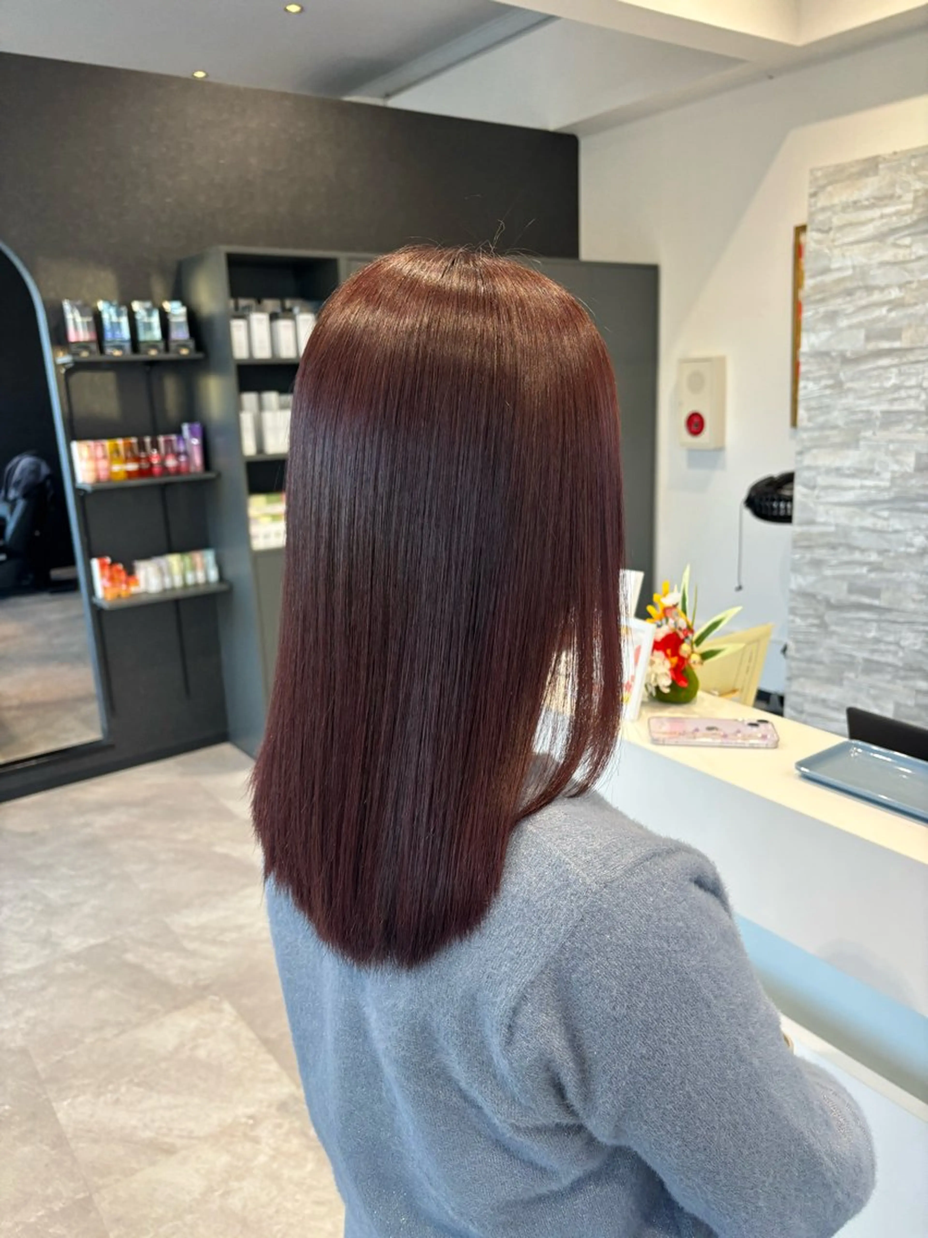 セミロング ピンクラベンダー maki💖 レイヤー/髪質改善のヘアスタイル