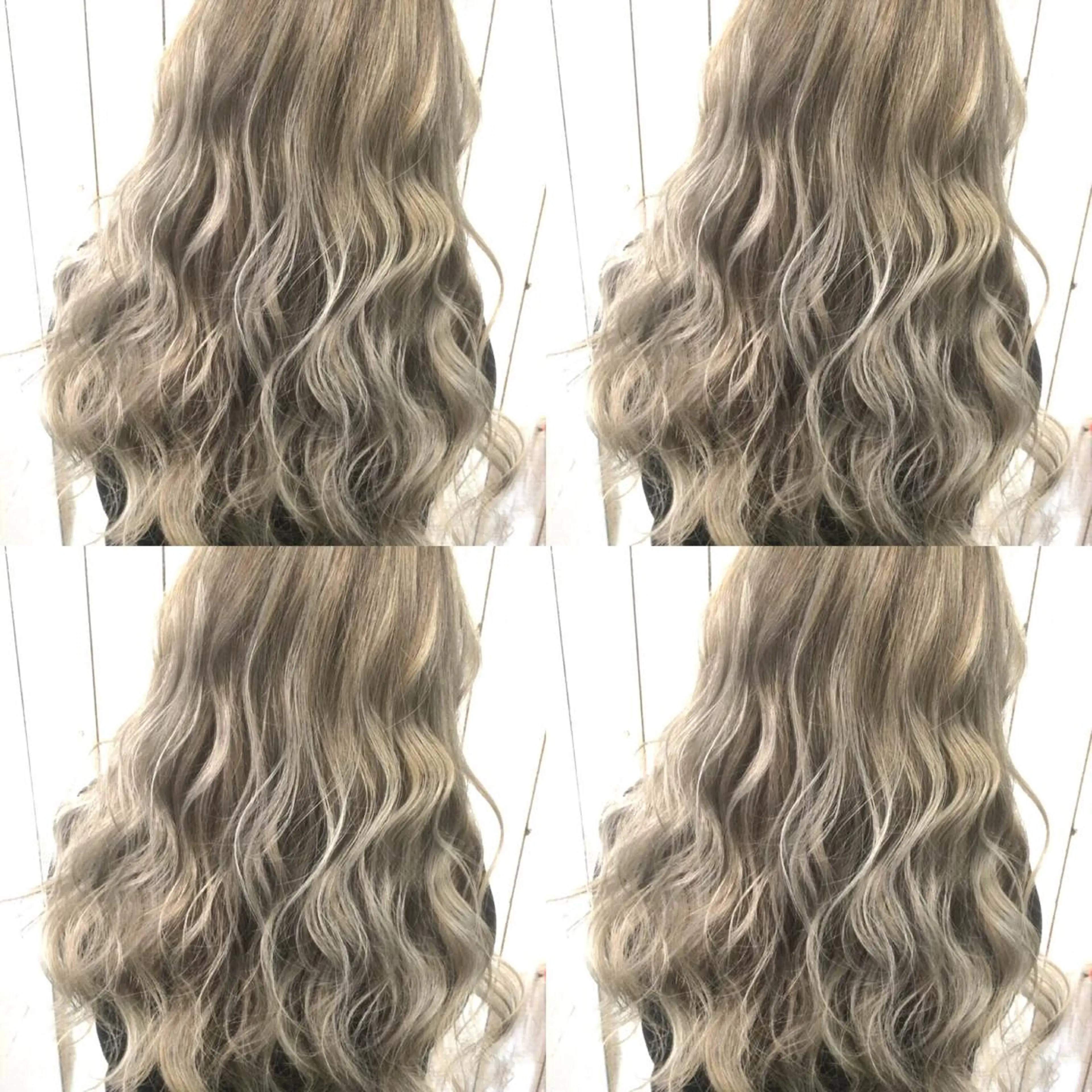 ロング カラー バレイヤージュ シルバー レイヤーカット 井上 一平のヘアスタイル