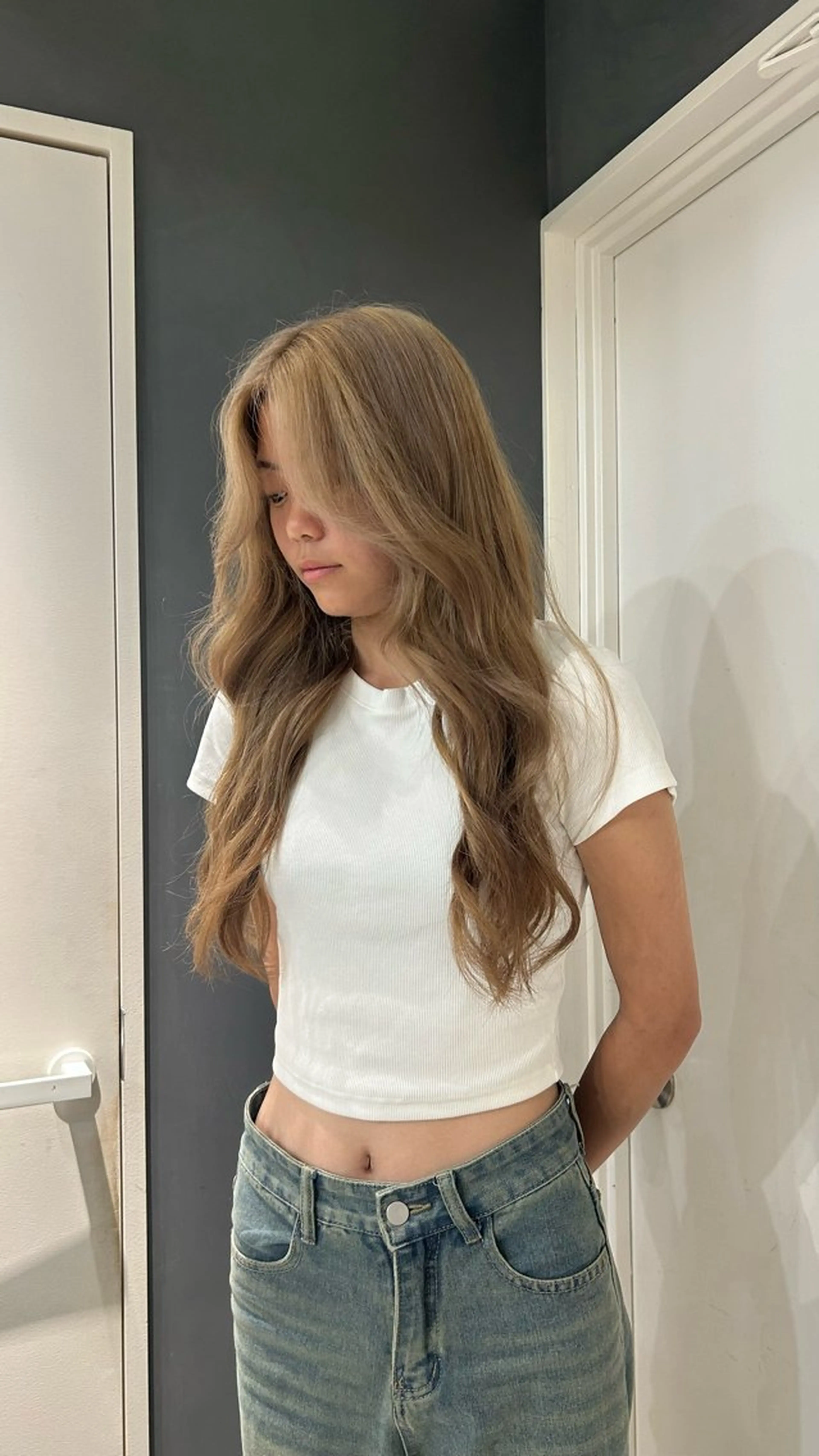 ロング カット ヘアカラー トリートメント えり 堀江/ボブ /レイヤー/艶髪のヘアスタイル