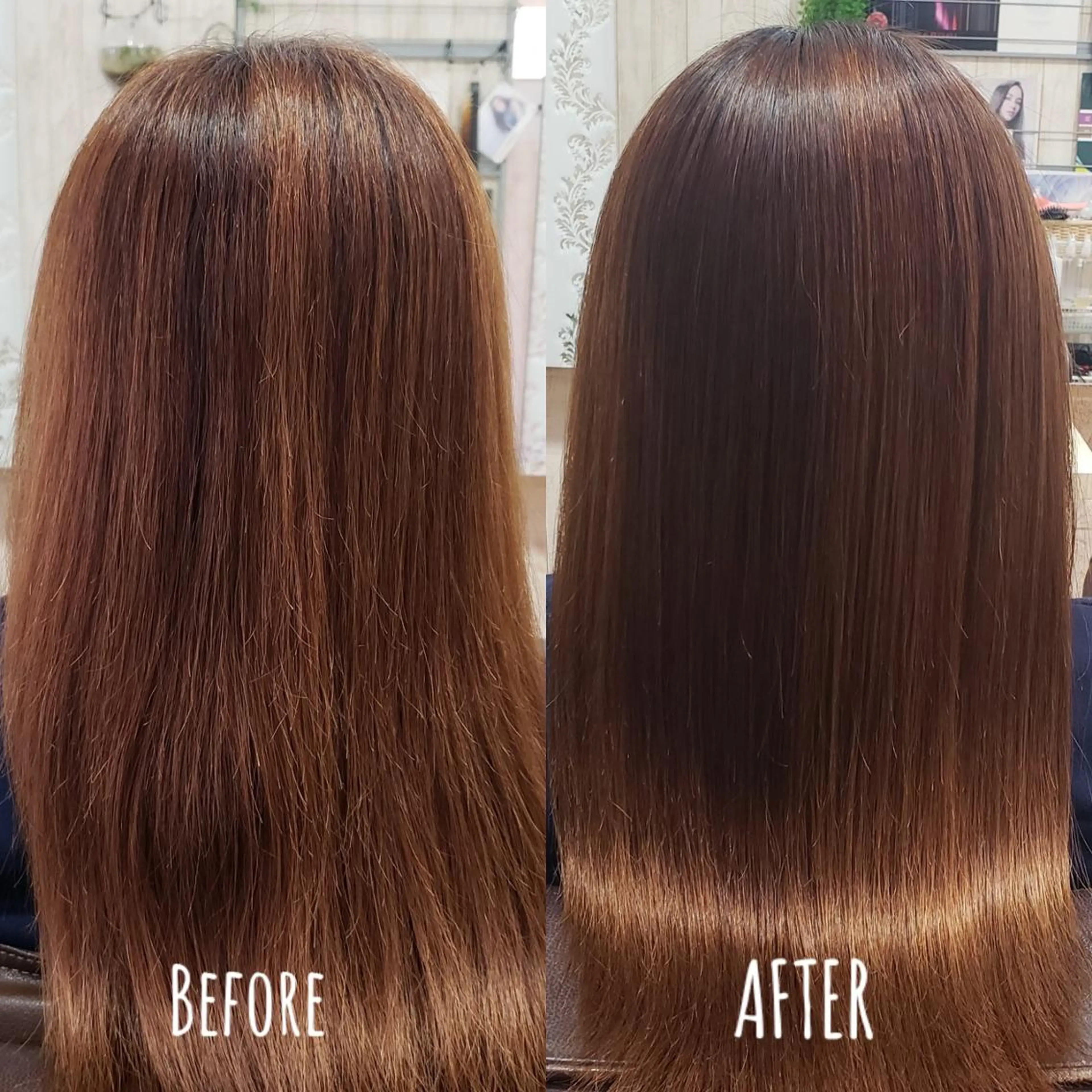 ロング 縮毛矯正 おかべゆき⛄ スパ/カラー/野並のヘアスタイル