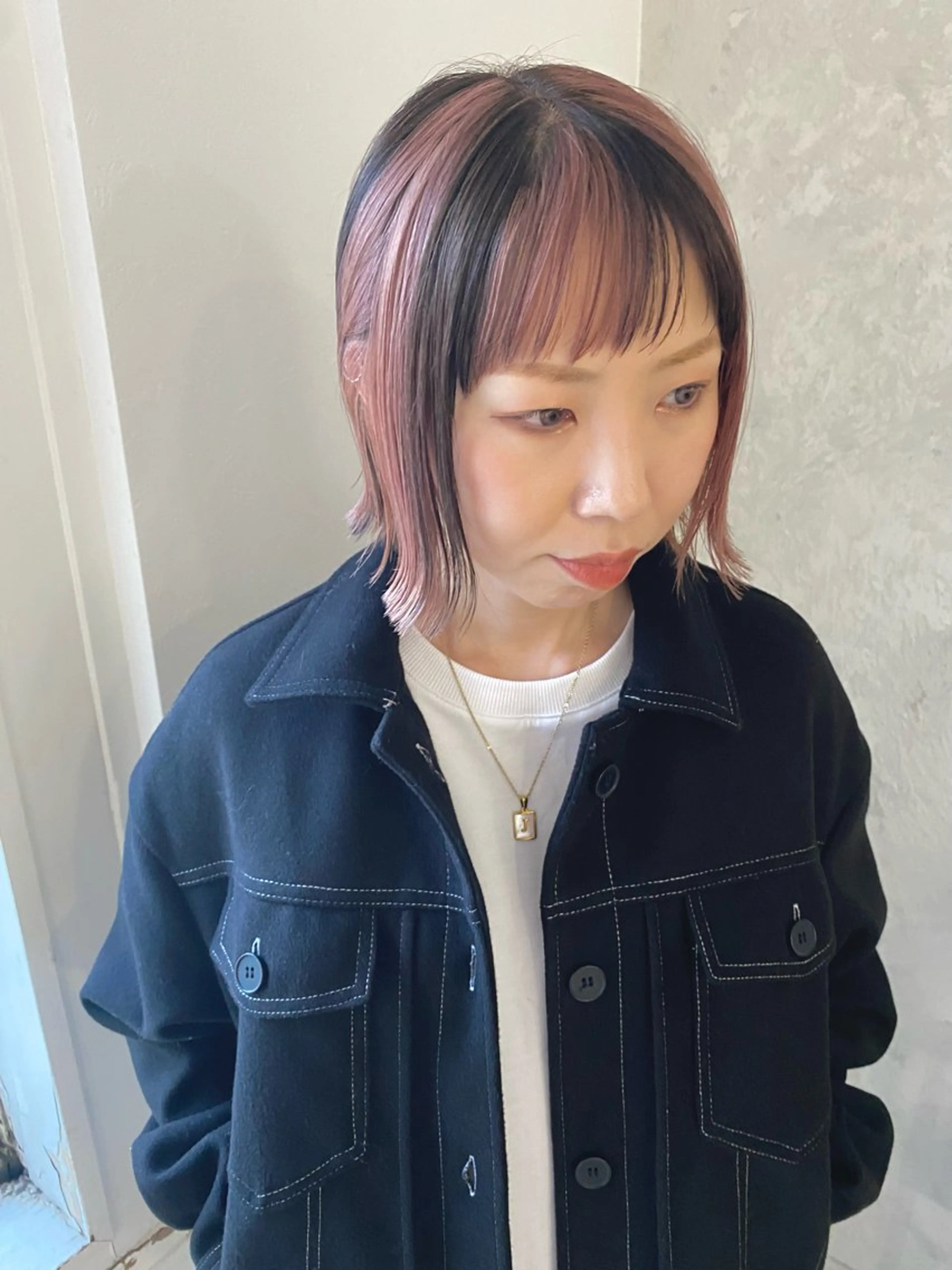 ショート カラー ヘアカラー 森貴裕/ベージュ/ パーマ/オリーブのヘアスタイル