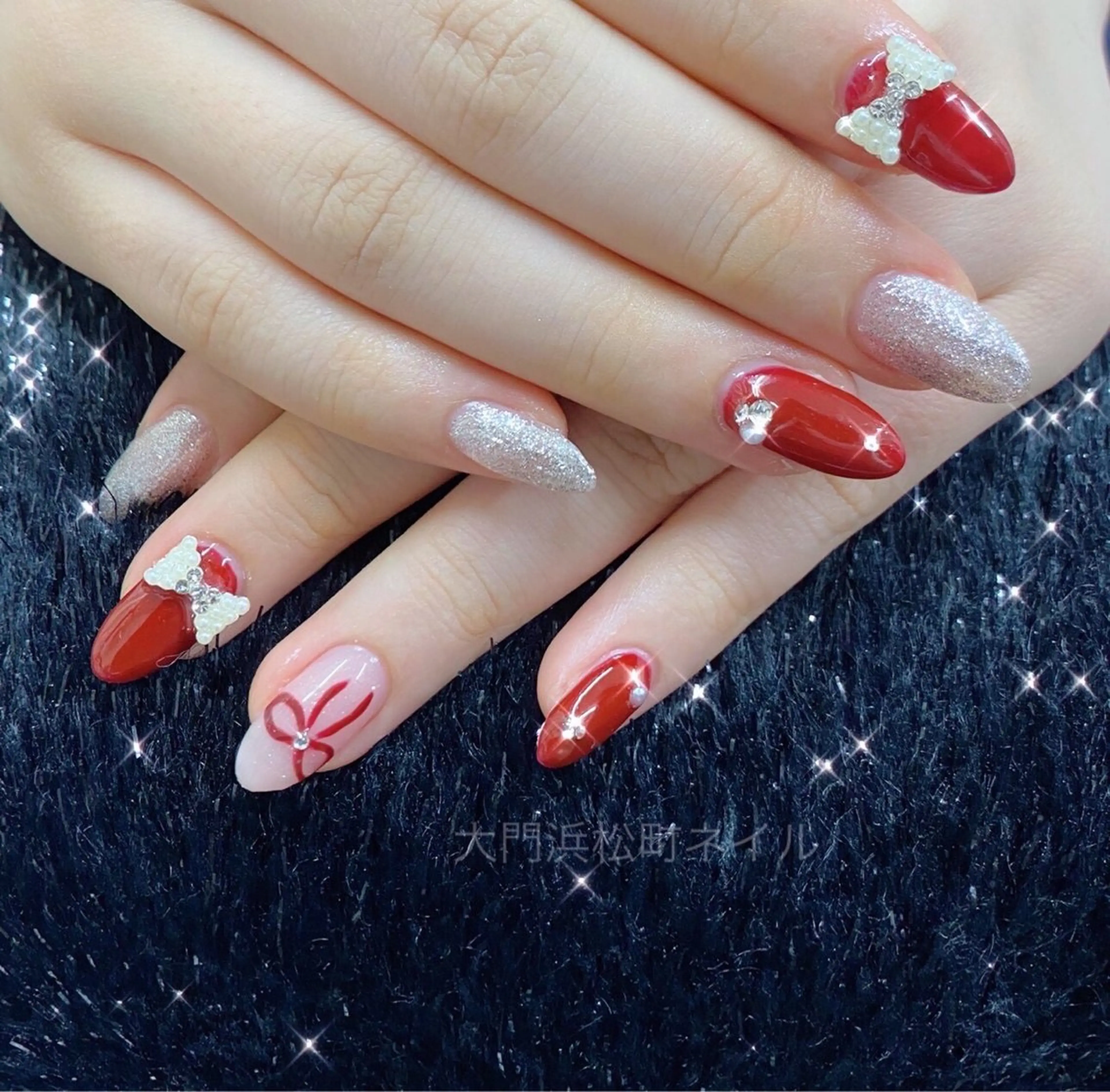 ネイル アートネイル フレンチネイル ガラスフレンチ マグネットネイル ミラーネイル ハンドネイル ハンドケア 大門浜松町 ネイルのネイルデザイン