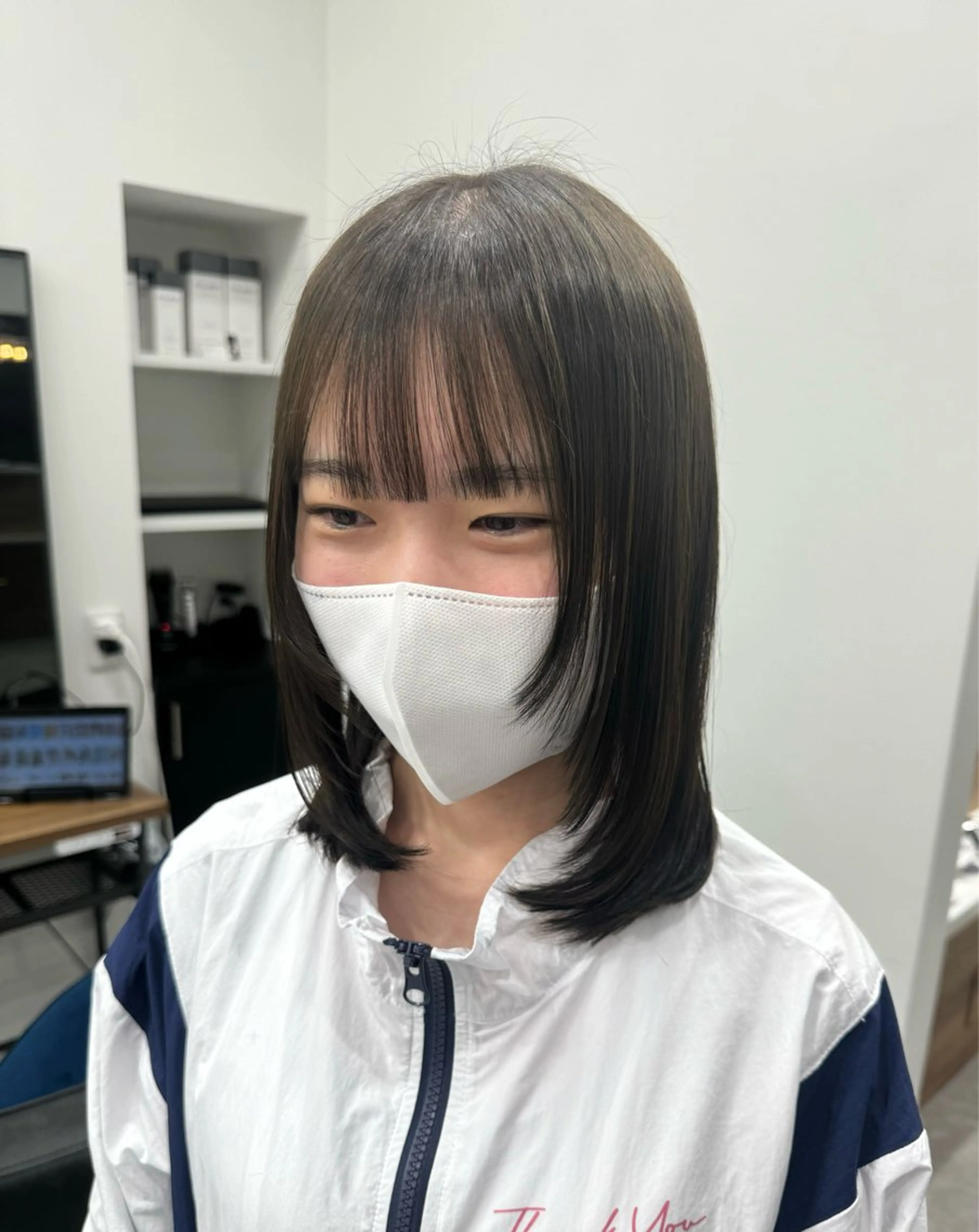 ショート カラー 顔まわりレイヤー レイヤーカット 𝘀𝗮𝗲 ⑅*/ 艶髪/ショートボブのヘアスタイル