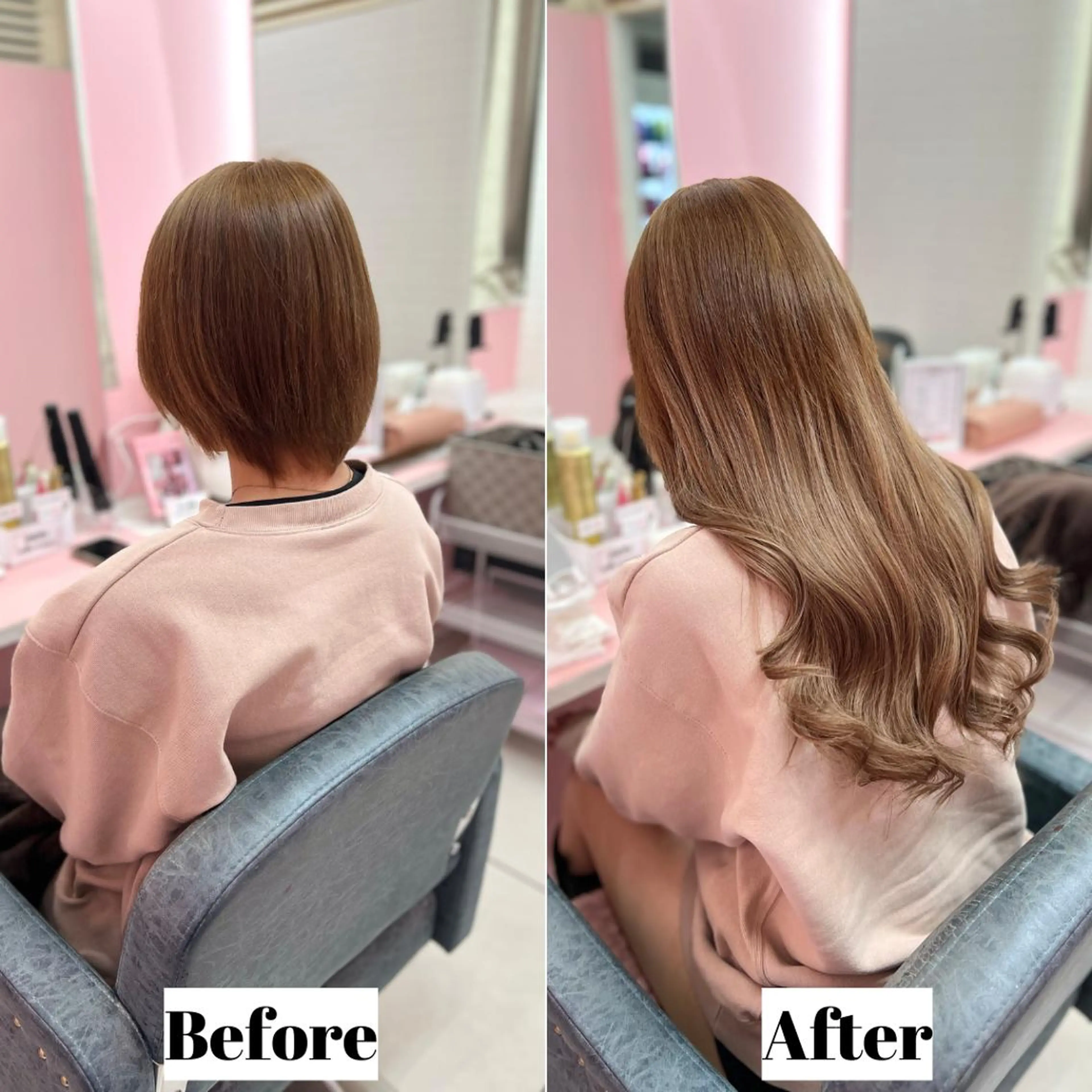 🦋ヘアカラー+バージンレミー60本🤍🦋　人毛100%毛質最高ランク💞　50cmロングタイプ💛の写真